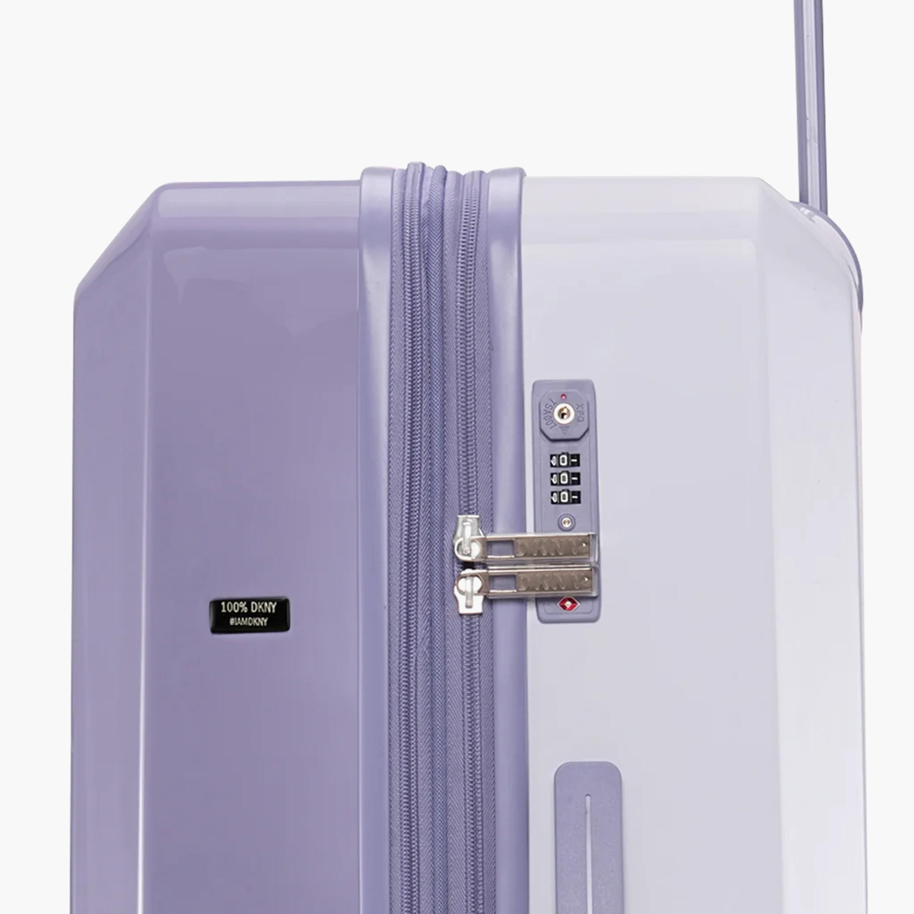 DKNY Logo Print Hardcase Trolley Bag with Retractable Handle - 28 Inches Check-in Bag-travel-luggagesandbags-luggage-image-10