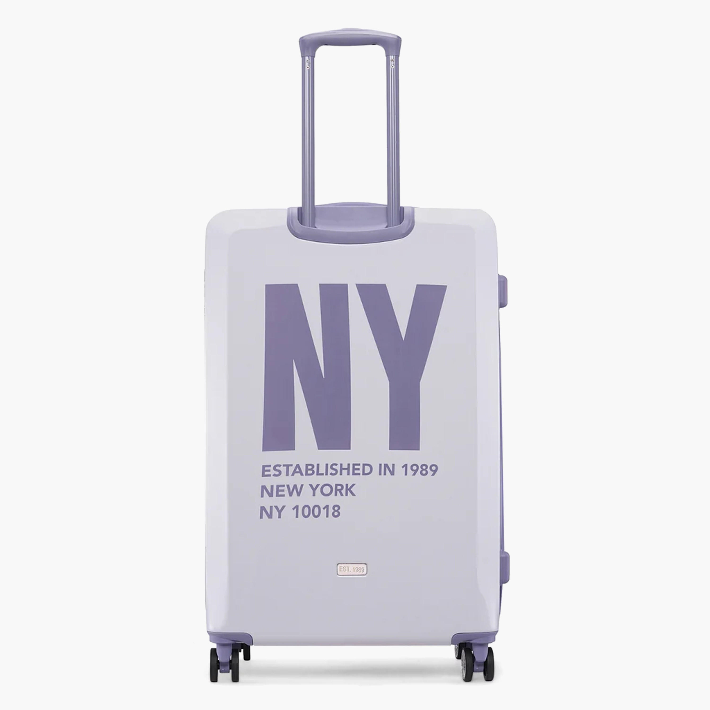 DKNY Logo Print Hardcase Trolley Bag with Retractable Handle - 28 Inches Check-in Bag-travel-luggagesandbags-luggage-image-8