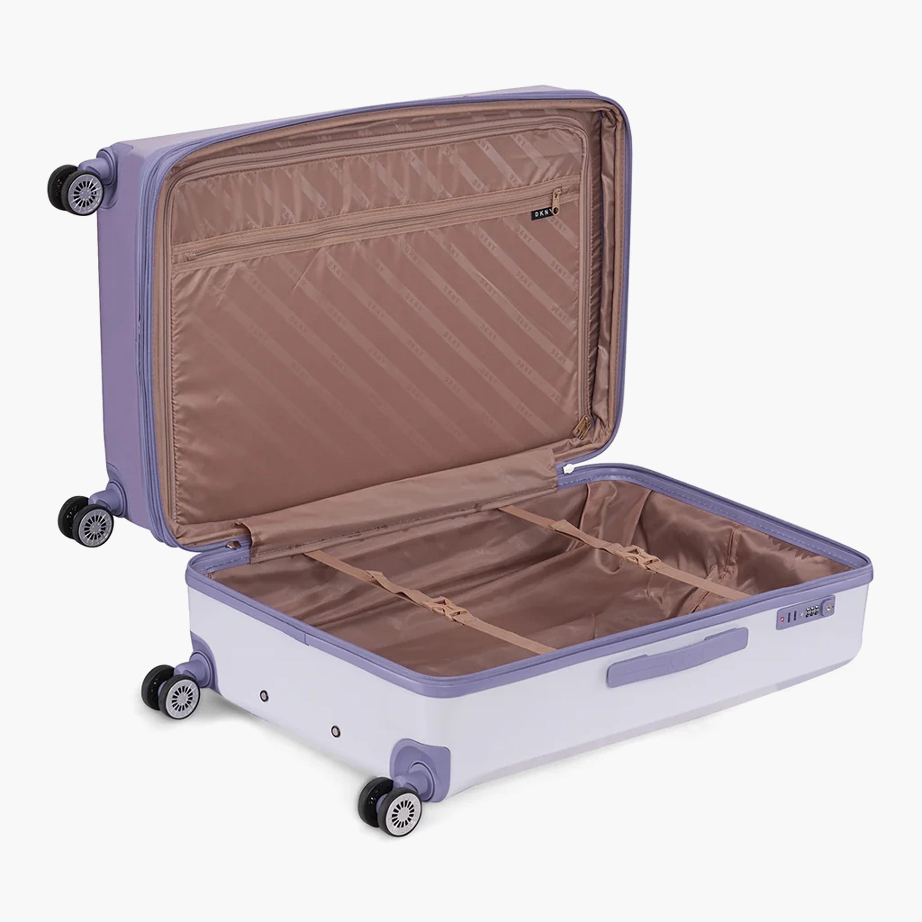 DKNY Logo Print Hardcase Trolley Bag with Retractable Handle - 28 Inches Check-in Bag-travel-luggagesandbags-luggage-image-5