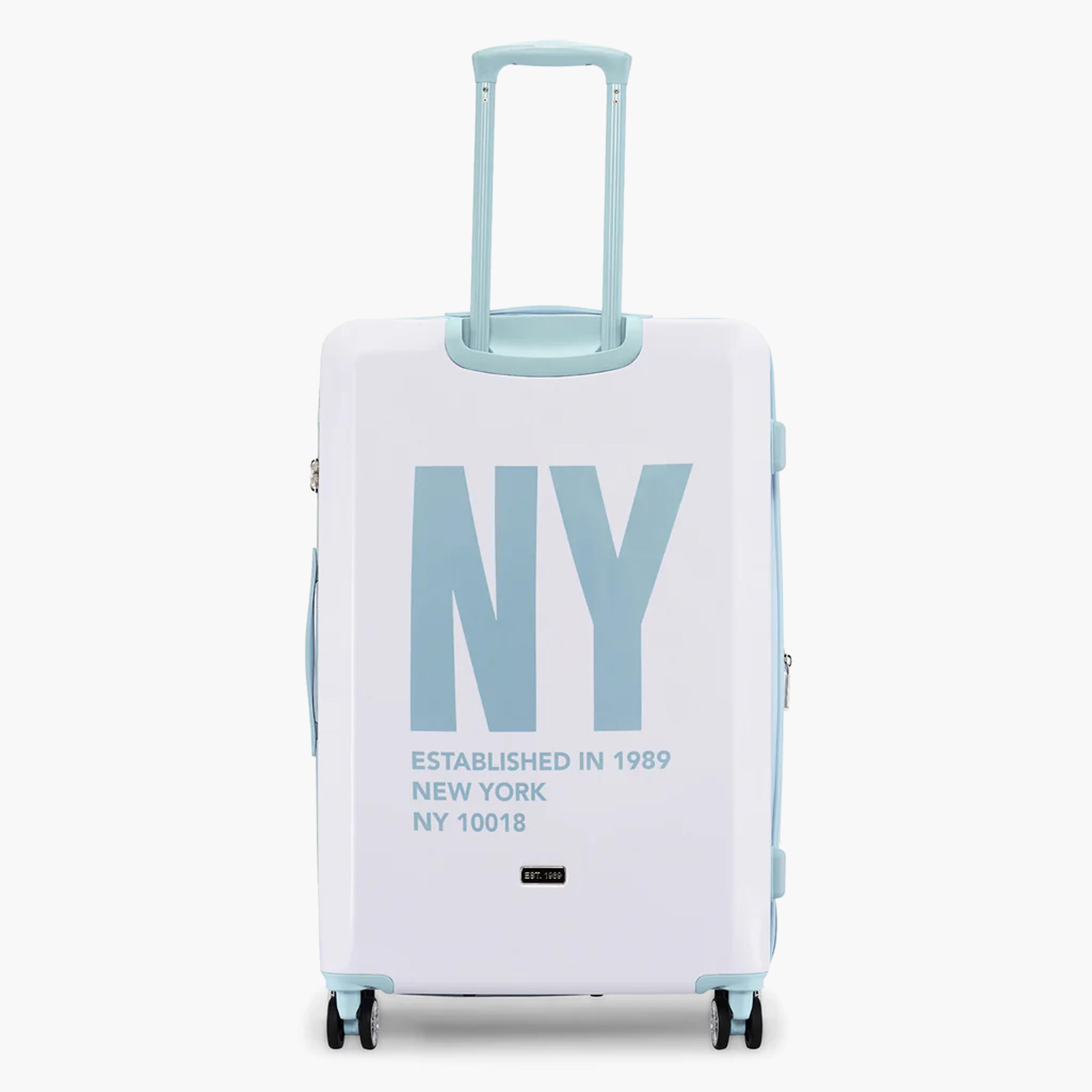 DKNY Logo Print Hardcase Trolley Bag with Retractable Handle - 24 Inches Check-in Bag-travel-luggagesandbags-luggage-image-9