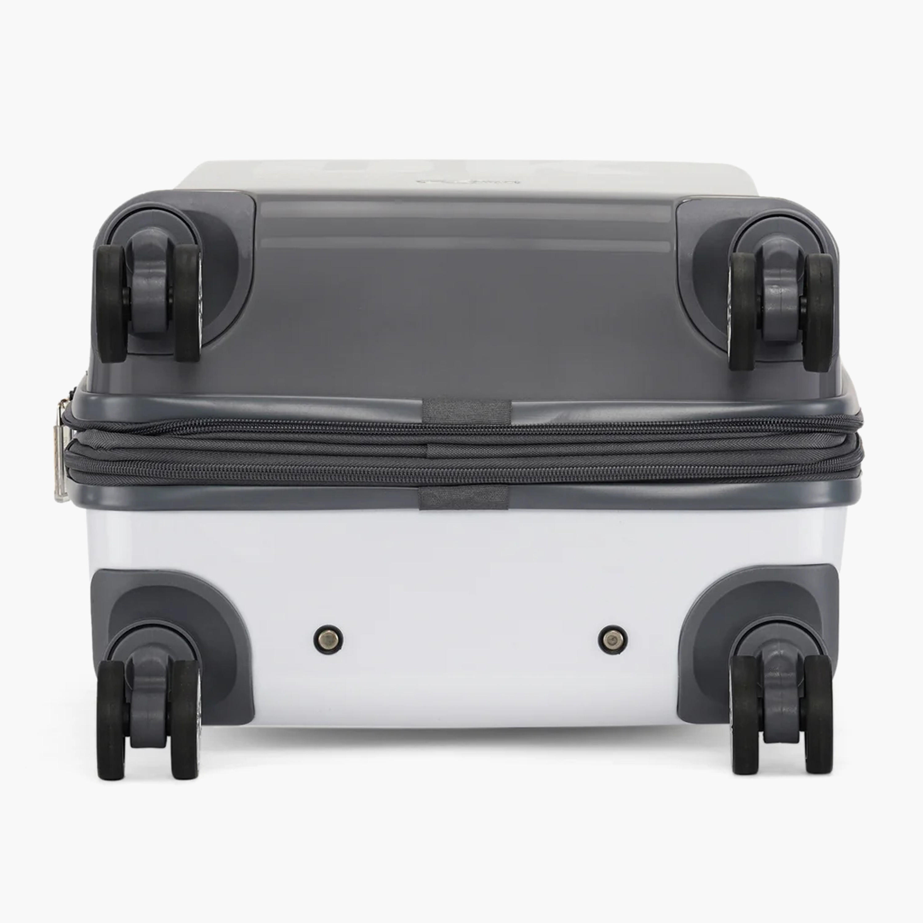 DKNY Logo Print Hardcase Trolley Bag with Retractable Handle - 20 Inches Check-in Bag-travel-luggagesandbags-luggage-image-9