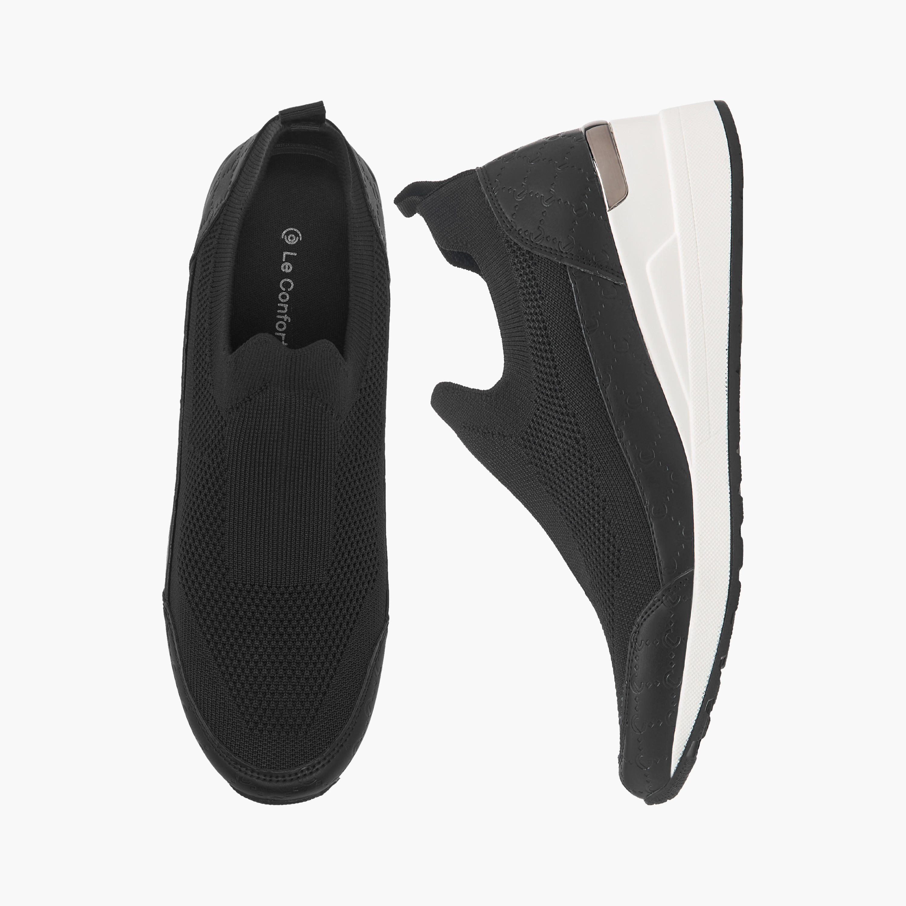 حذاء مريح فلاي نيت سهل الارتداء بكعب ويدج من لو كونفورت-women-shoes-sneakers-image-1
