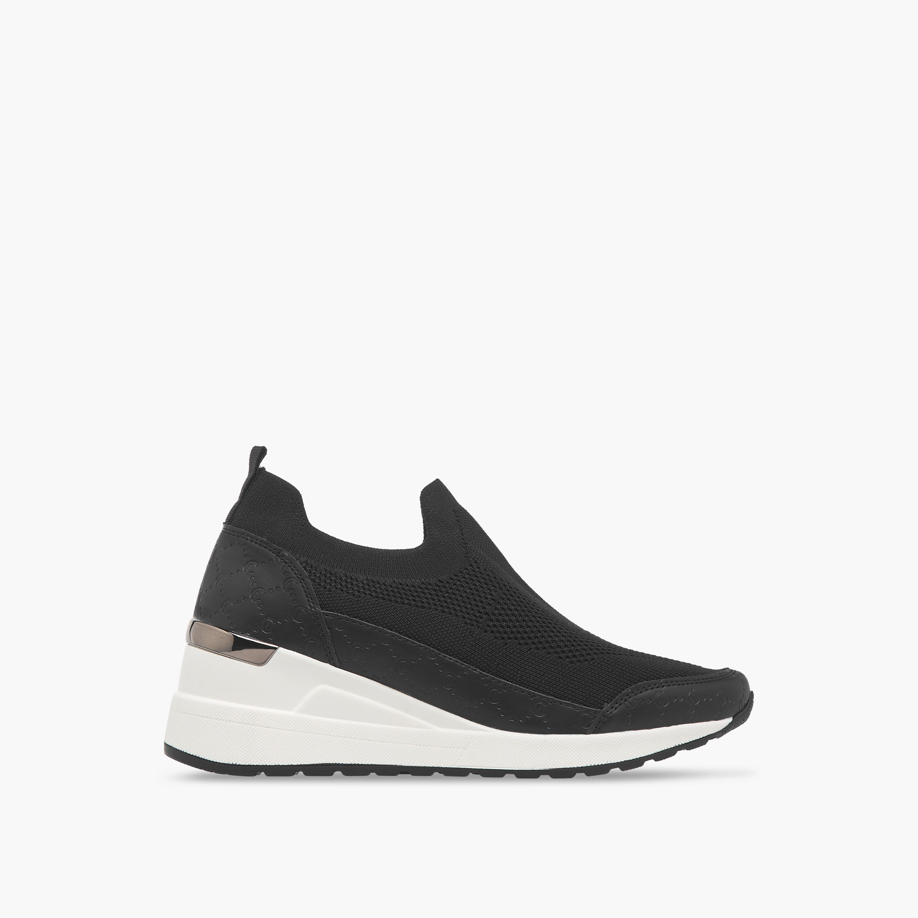 حذاء مريح فلاي نيت سهل الارتداء بكعب ويدج من لو كونفورت-women-shoes-sneakers-image-3