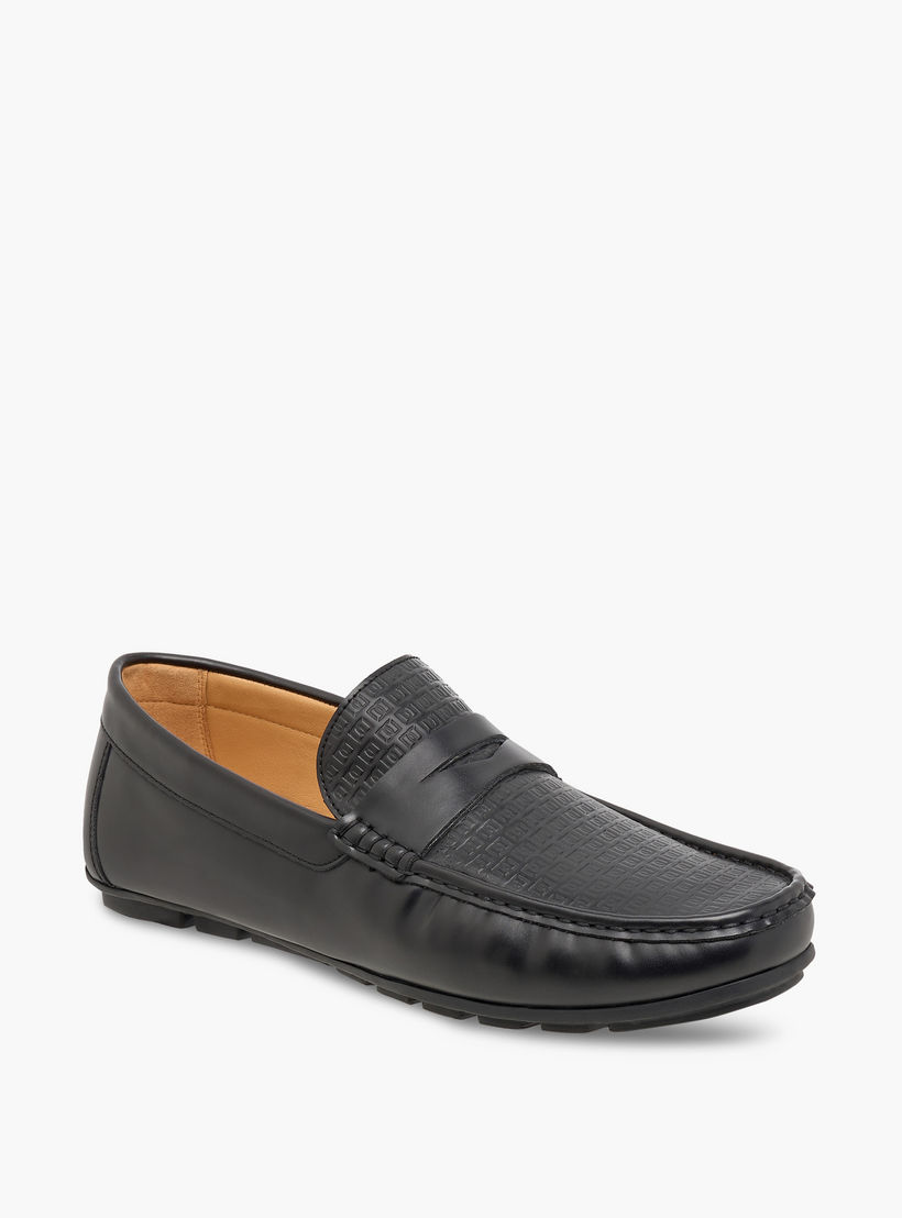Duchini Men's Logo Embossed Slip-On Moccasins-men-shoes-formalshoes-image-3