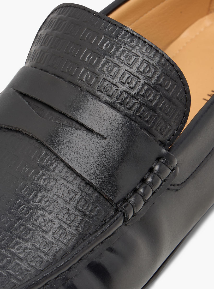 Duchini Men's Logo Embossed Slip-On Moccasins-men-shoes-formalshoes-image-5
