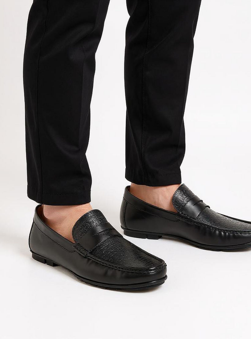 Duchini Men's Logo Embossed Slip-On Moccasins-men-shoes-formalshoes-image-2