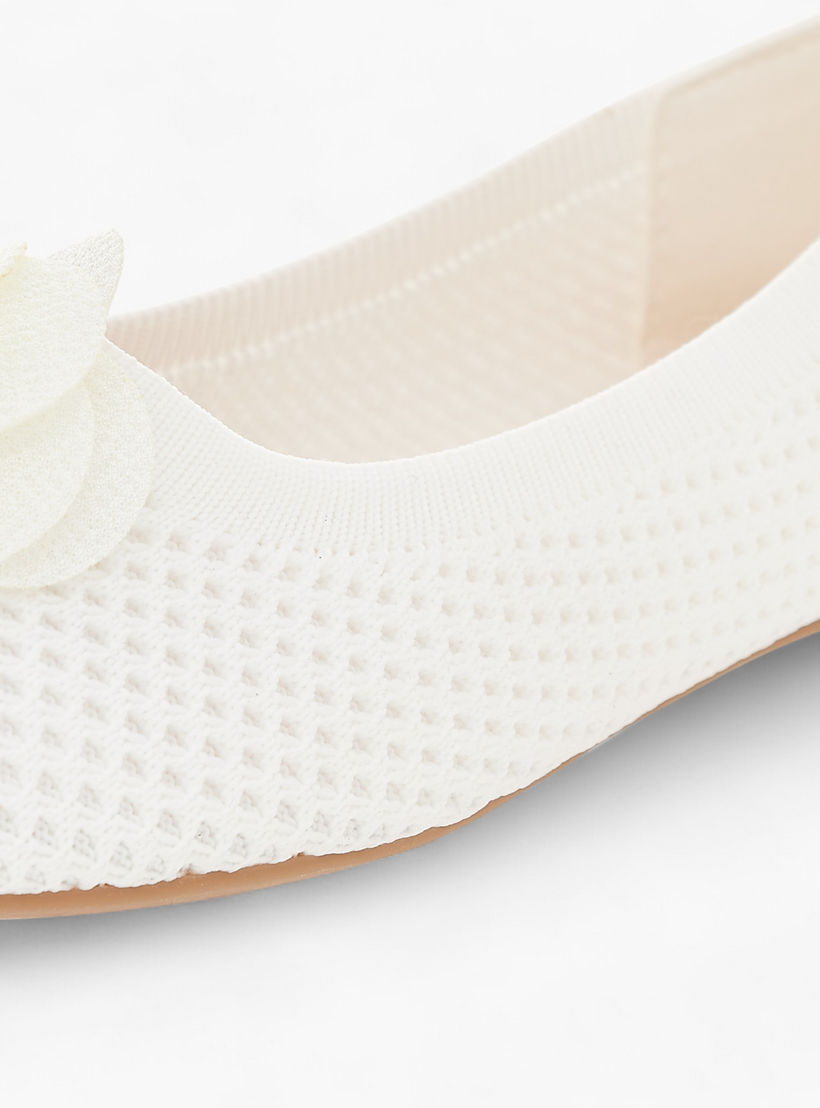Flora Bella Floral Detail Slip-On Ballerina Shoes-girls-shoes-ballerinas-image-6