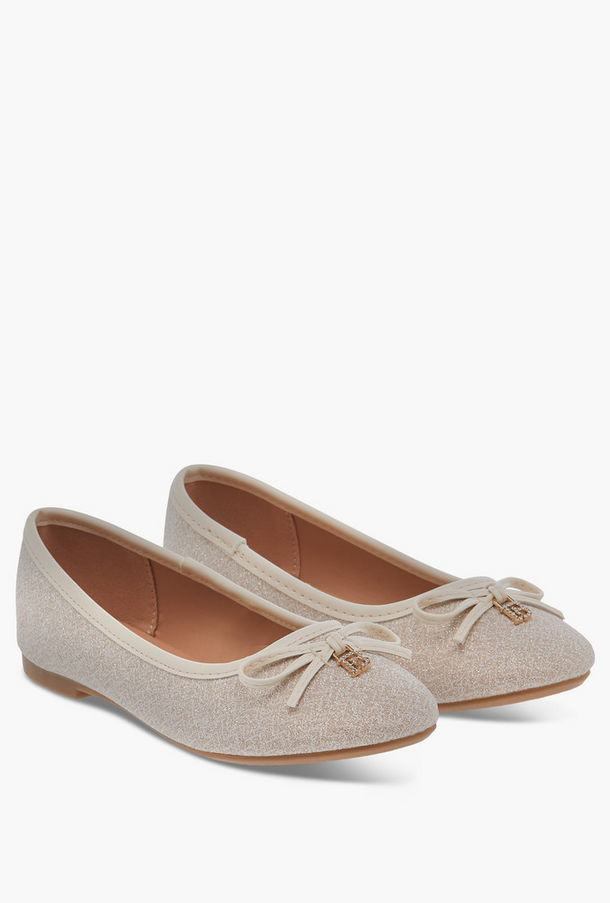 Flora Bella Bow Applique Slip-On Ballerina Shoes-girls-shoes-ballerinas-image-1