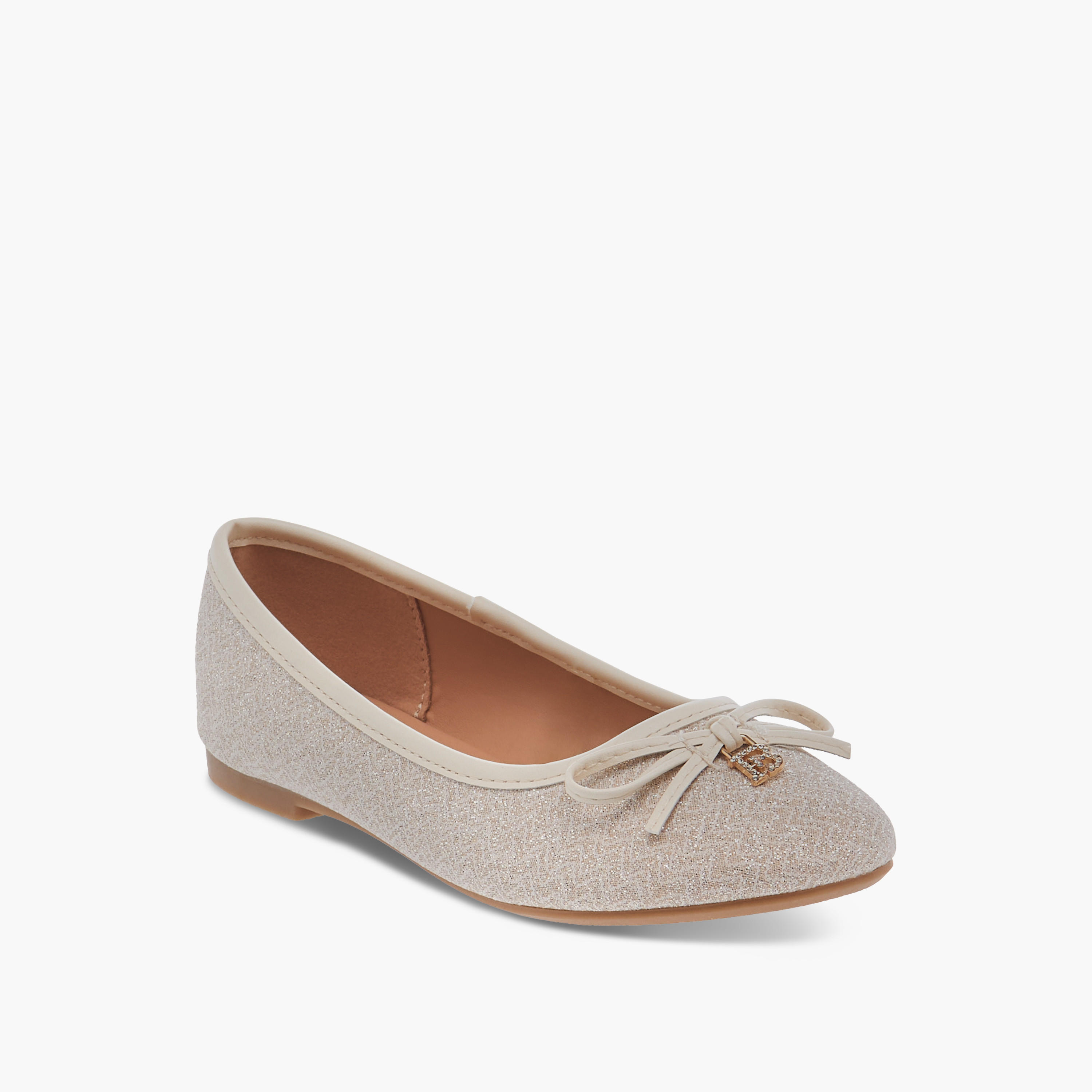 Flora Bella Bow Applique Slip-On Ballerina Shoes-girls-shoes-ballerinas-image-2