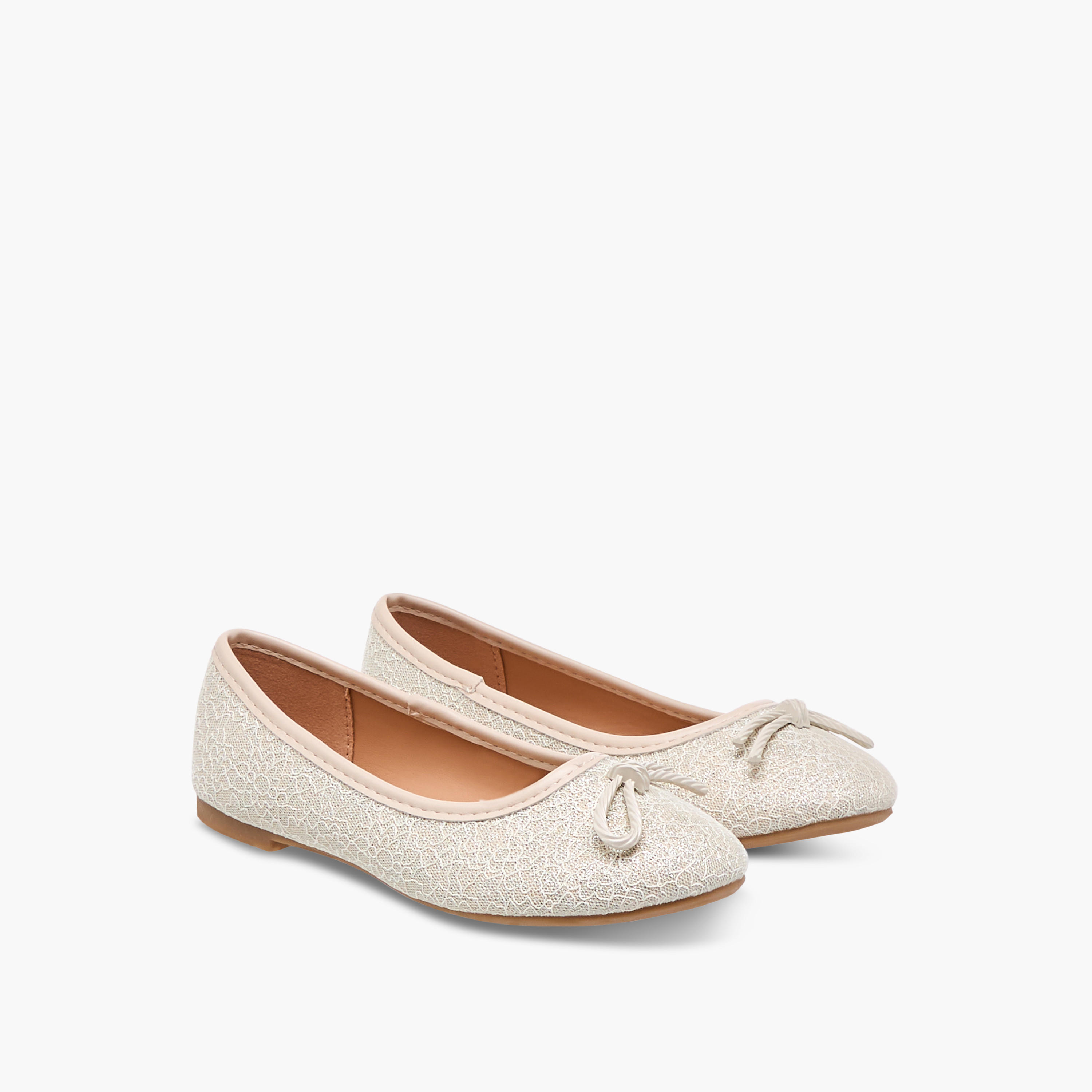 Flora Bella Bow Accent Slip-On Ballerina Shoes-girls-shoes-ballerinas-image-1