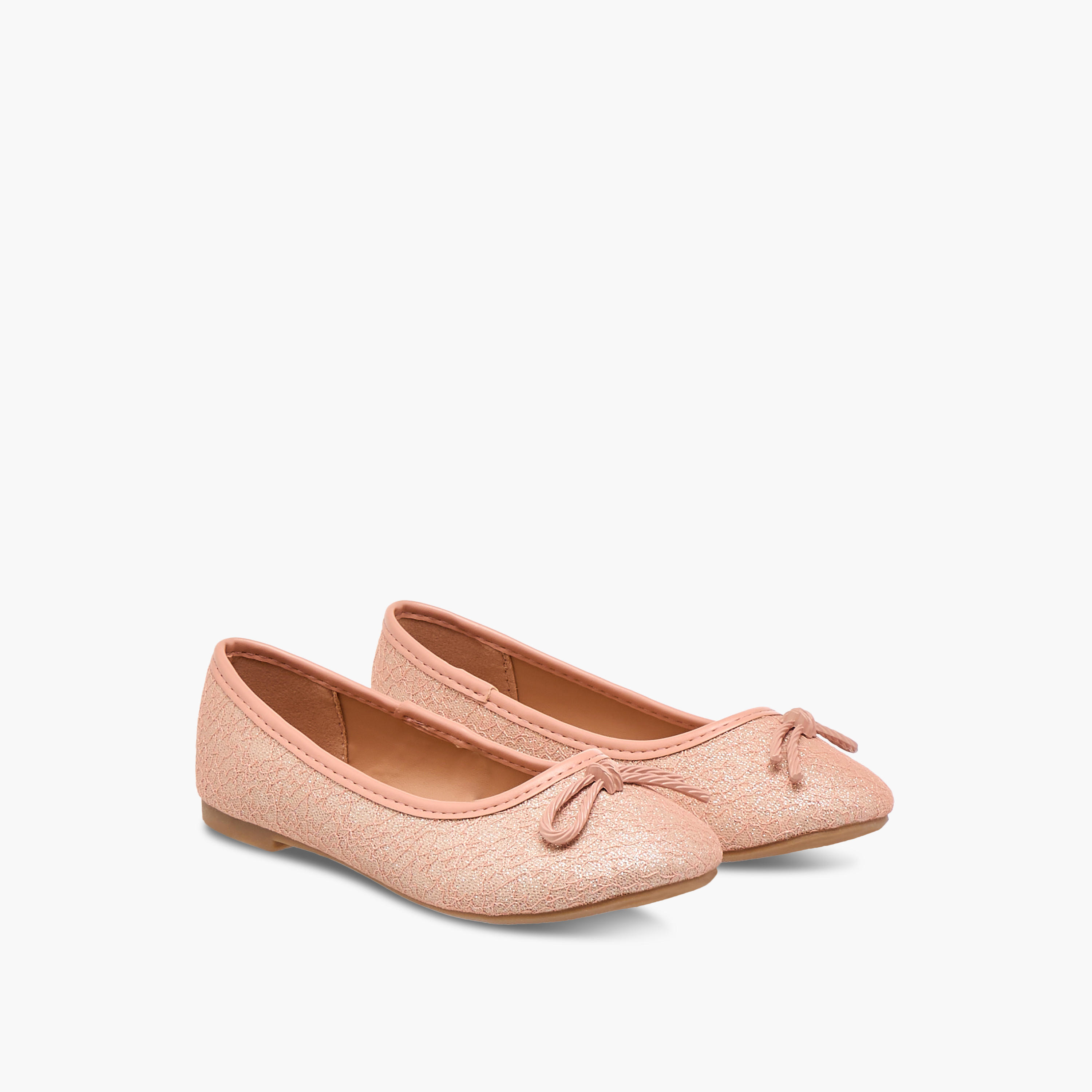 Flora Bella Bow Accent Slip-On Ballerina Shoes-girls-shoes-ballerinas-image-1