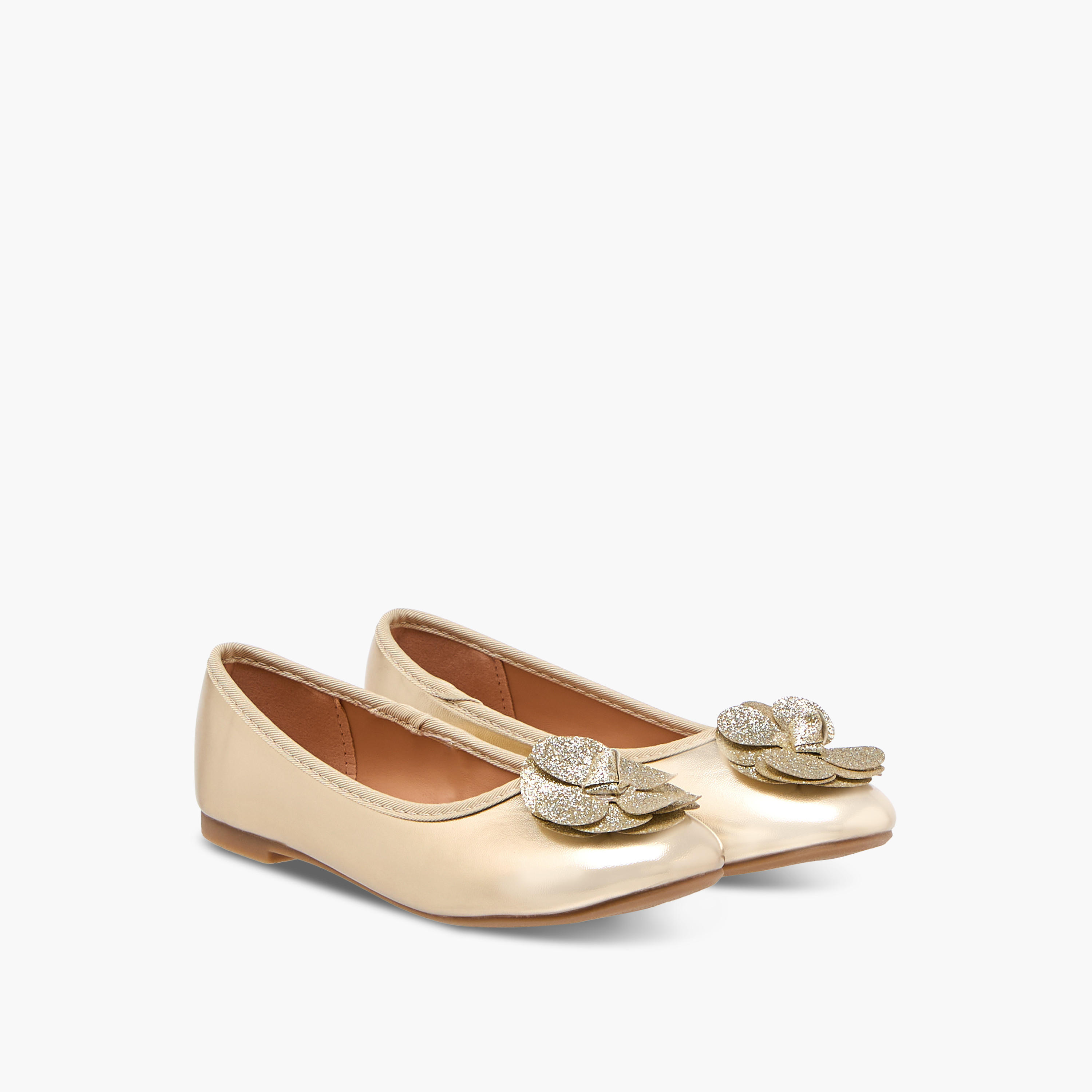 Flora Bella Accent Detail Slip-On Ballerina Shoes-girls-shoes-ballerinas-image-1