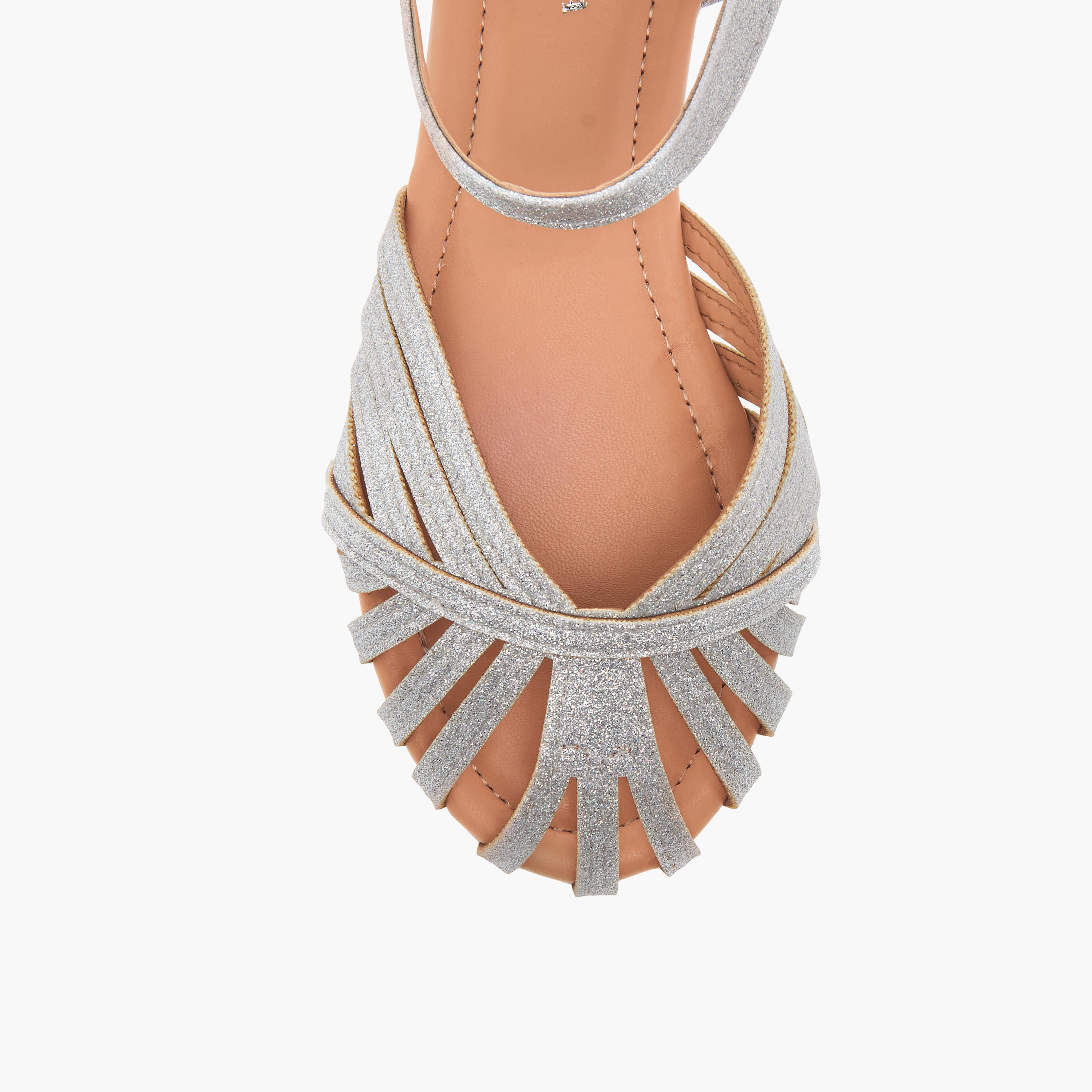 Flora Bella Strap Detail Ballerina Shoes with Hook and Loop Closure-girls-shoes-ballerinas-image-3