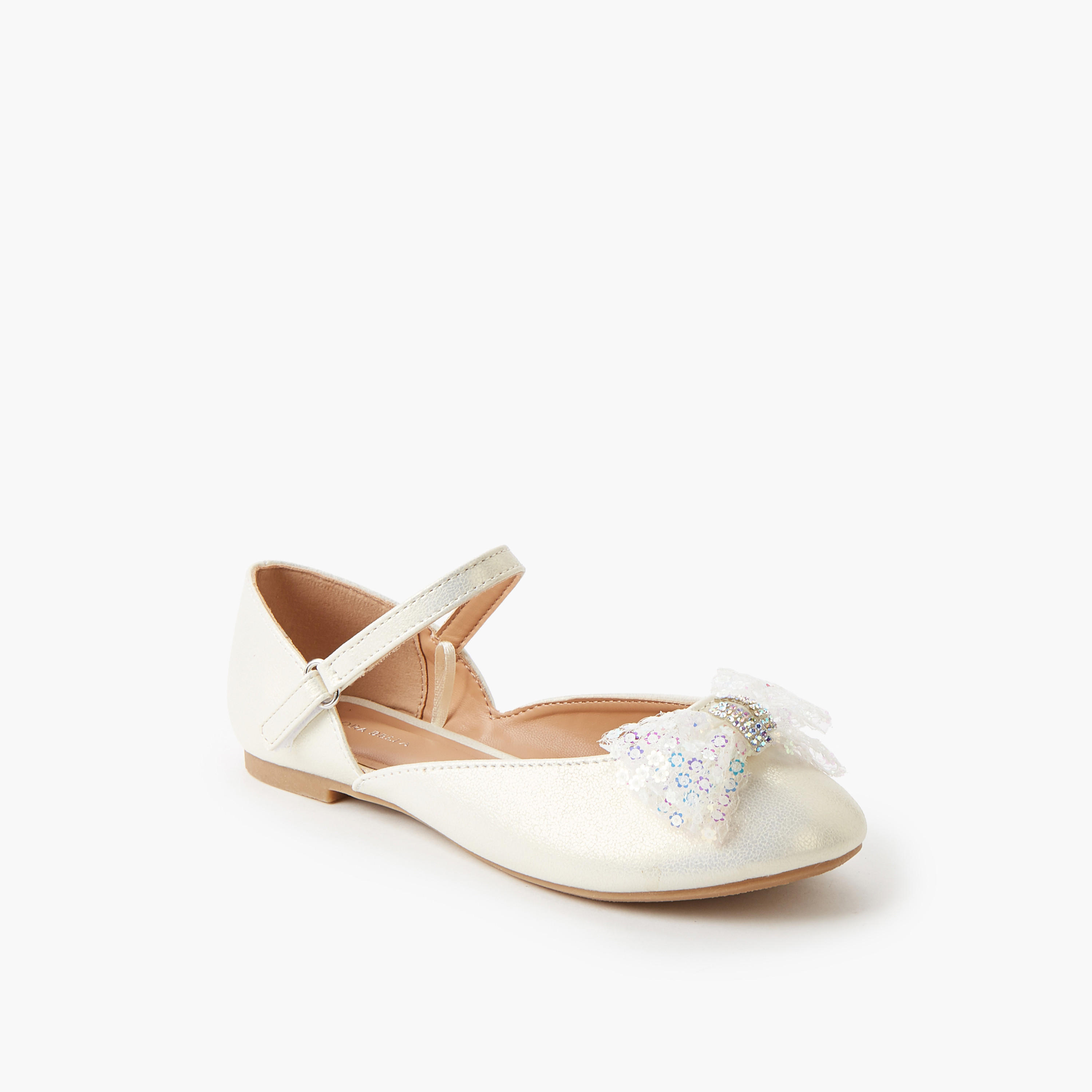 حذاء باليرينا بشريط إغلاق لاصق للبنات من فلورا بيلا-girls-shoes-ballerinas-image-2