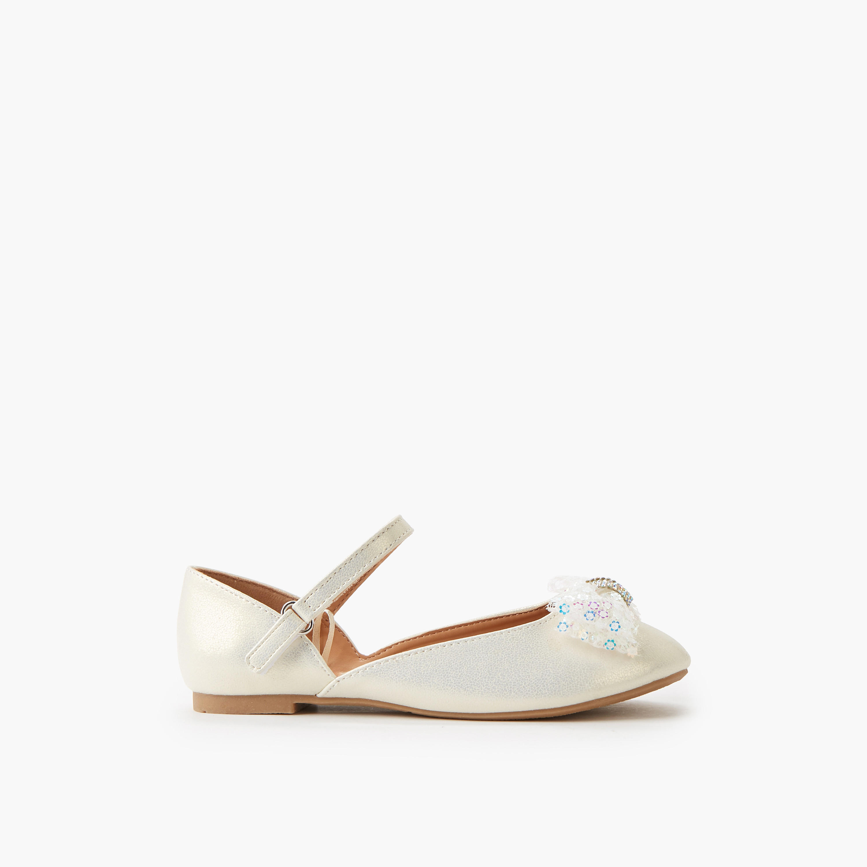 حذاء باليرينا بشريط إغلاق لاصق للبنات من فلورا بيلا-girls-shoes-ballerinas-image-3