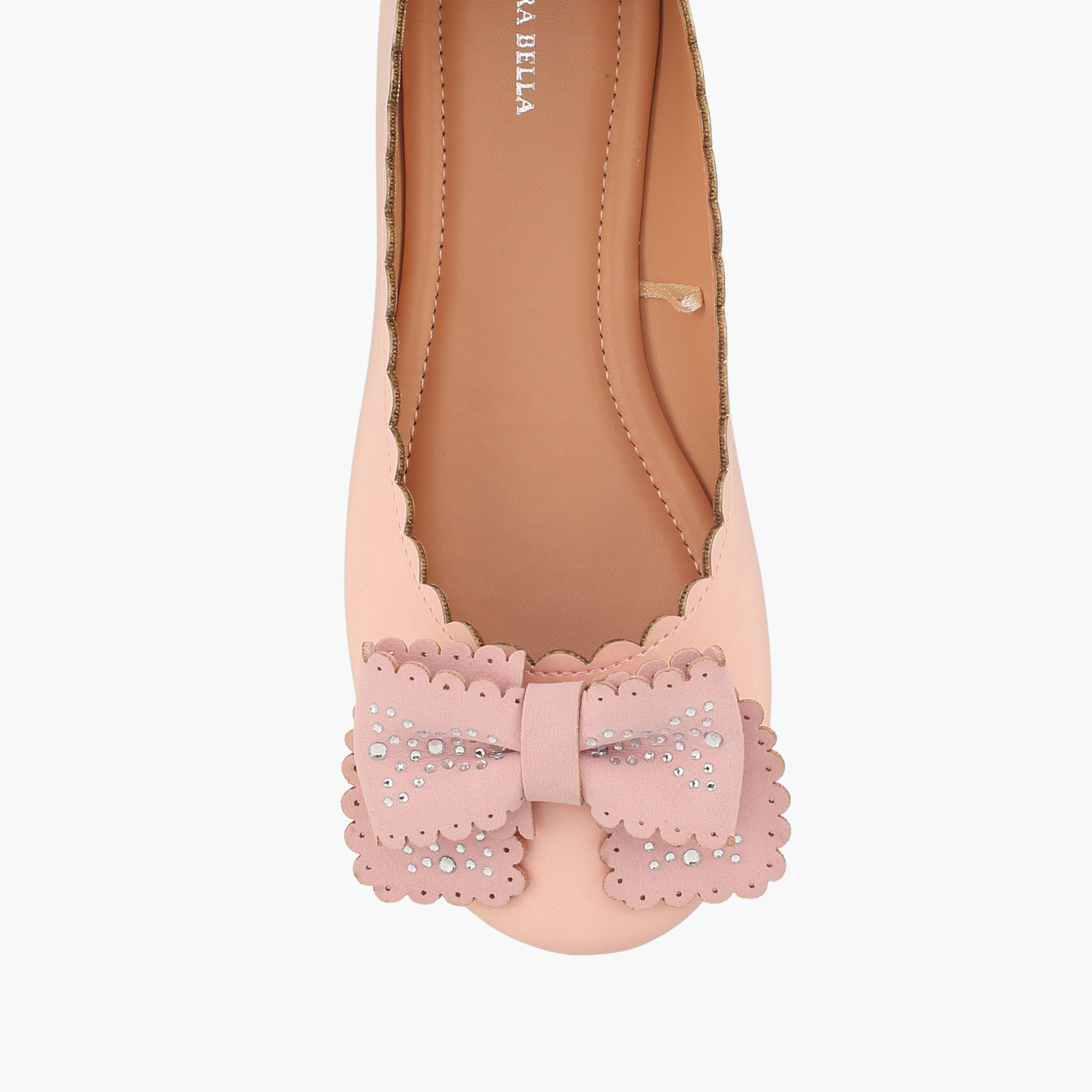 حذاء باليرينا بفيونكة مزينة للبنات من فلورا بيلا-girls-shoes-ballerinas-image-4
