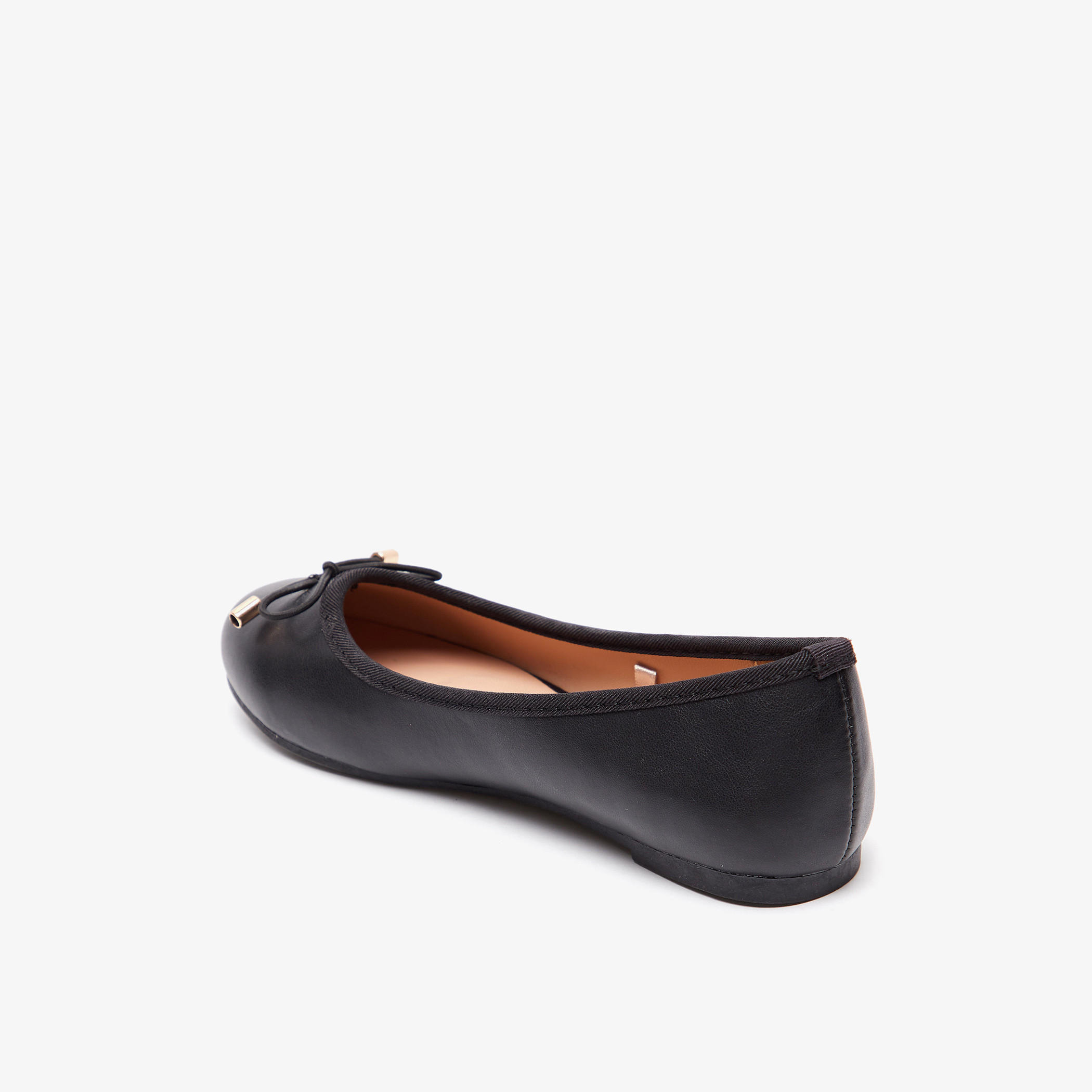 Little Missy Solid Slip-On Round Toe Ballerina Shoes with Cushioning-girls-shoes-ballerinas-image-2