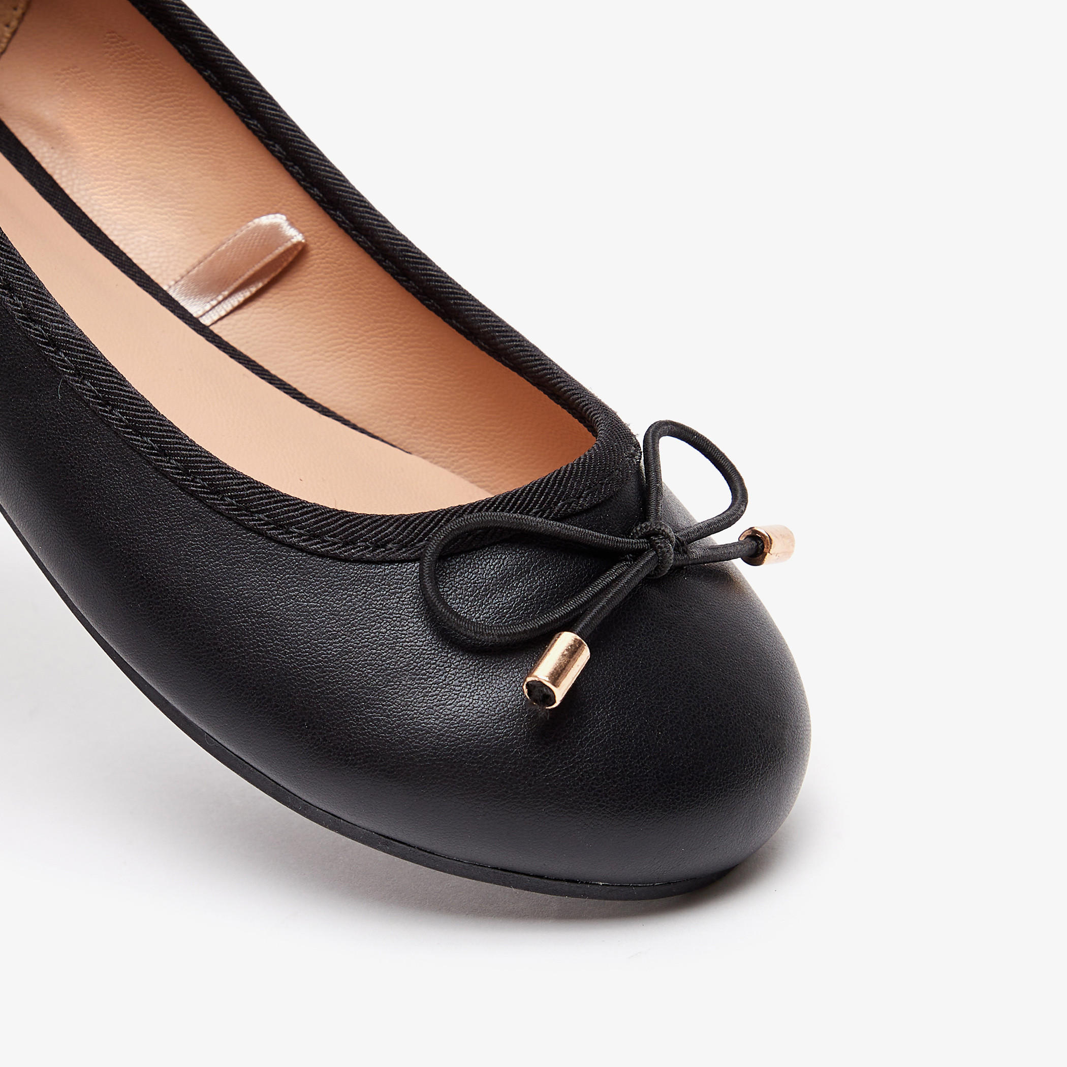 Little Missy Solid Slip-On Round Toe Ballerina Shoes with Cushioning-girls-shoes-ballerinas-image-4