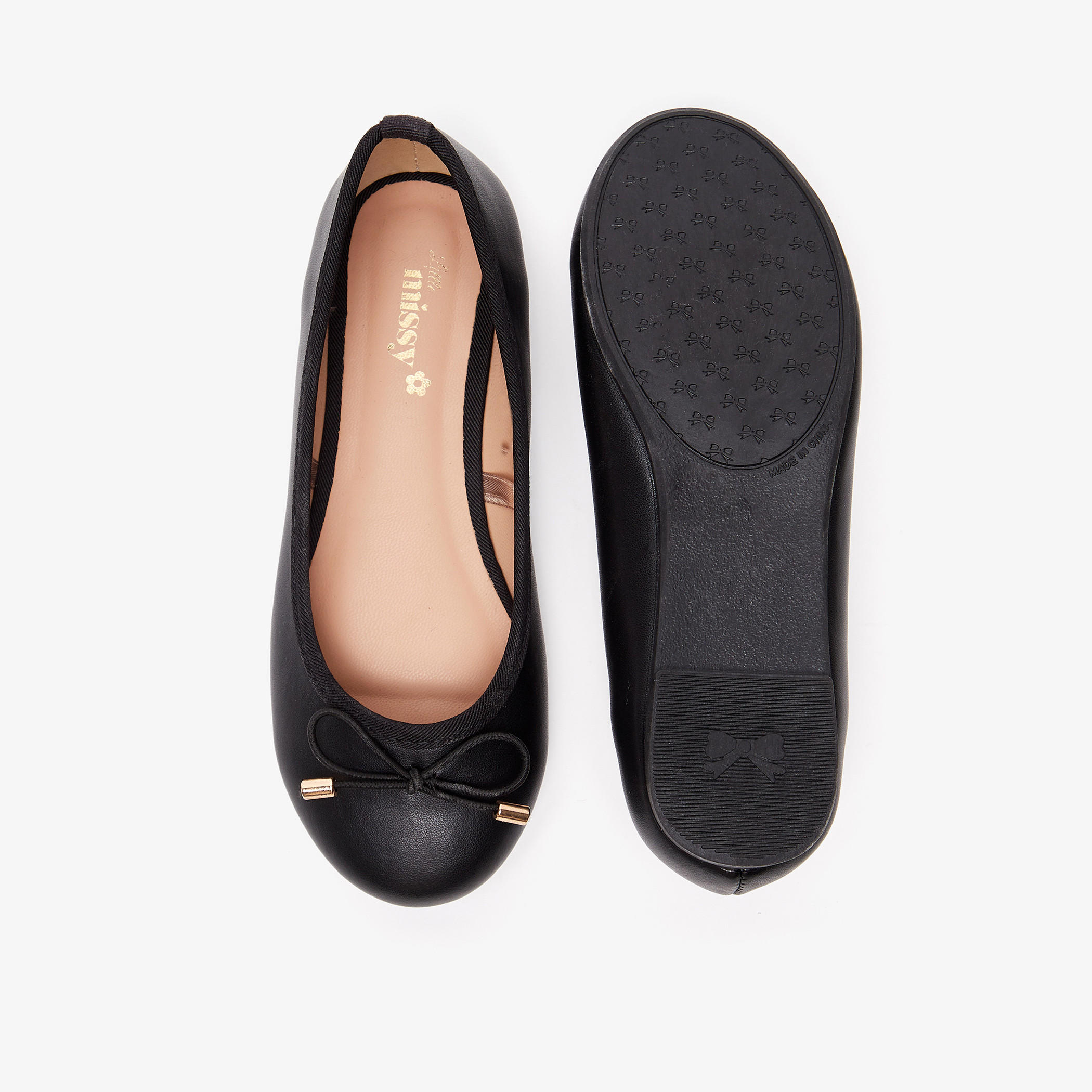 Little Missy Solid Slip-On Round Toe Ballerina Shoes with Cushioning-girls-shoes-ballerinas-image-6