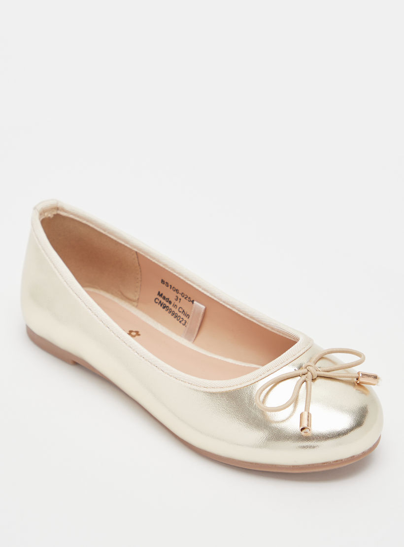 Little Missy Solid Slip-On Round Toe Ballerina Shoes with Cushioning-girls-shoes-ballerinas-image-2
