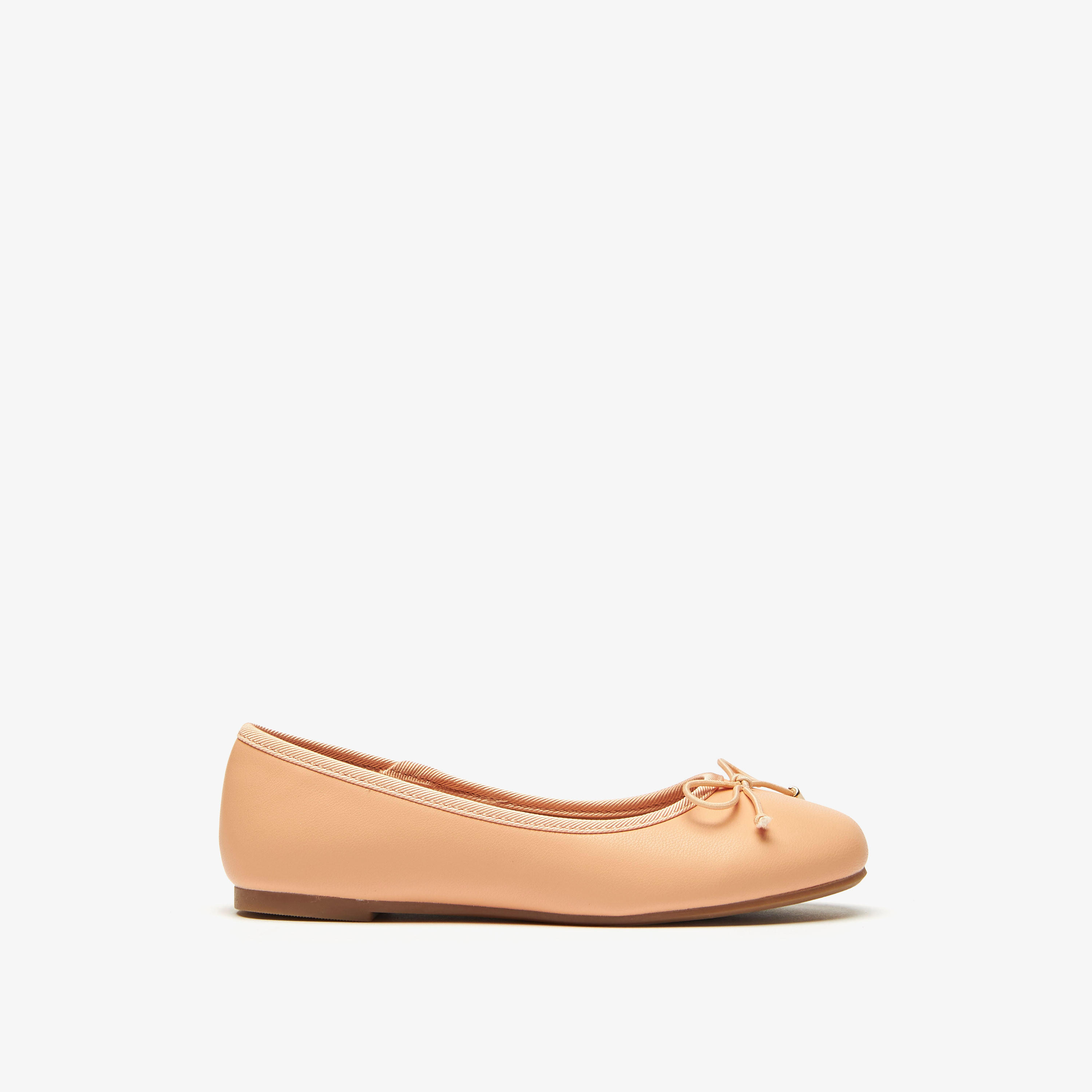 Little Missy Solid Slip-On Round Toe Ballerina Shoes with Cushioning-girls-shoes-ballerinas-image-1