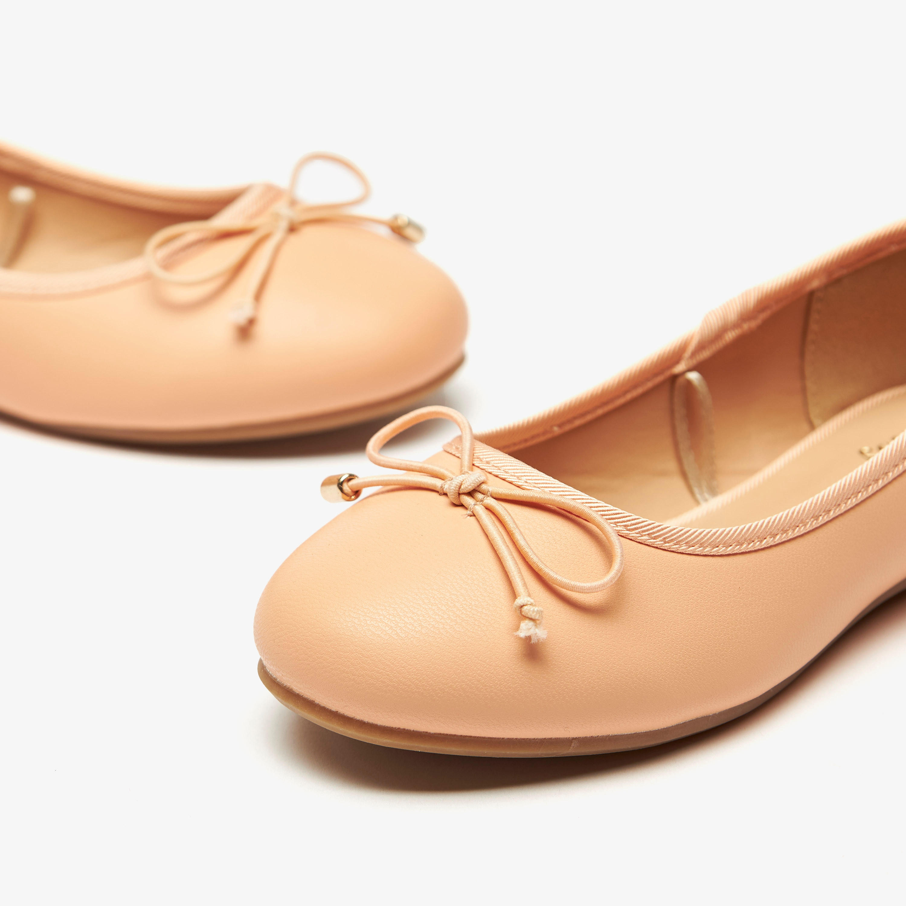 Little Missy Solid Slip-On Round Toe Ballerina Shoes with Cushioning-girls-shoes-ballerinas-image-4