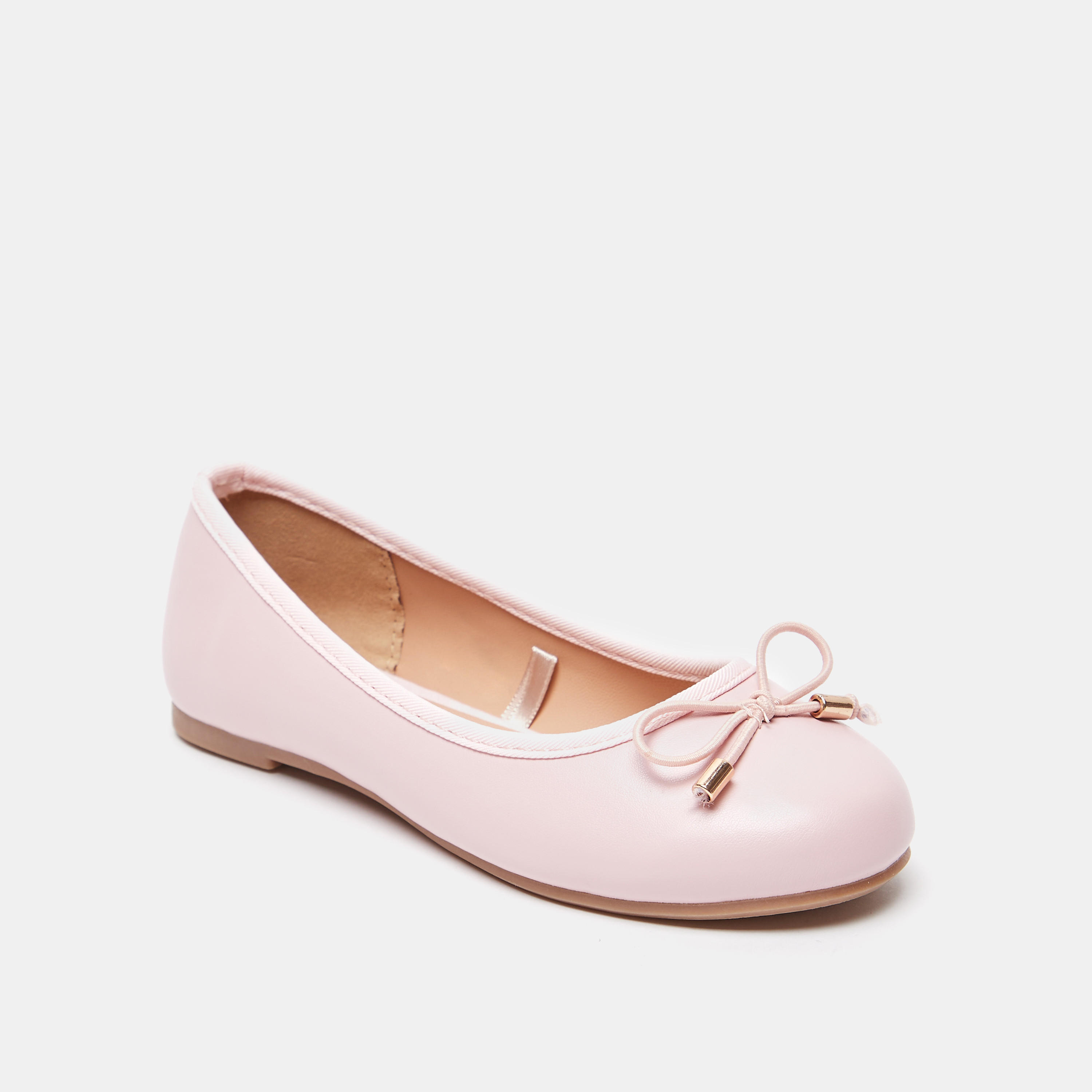 Little Missy Solid Slip-On Round Toe Ballerina Shoes with Cushioning-girls-shoes-ballerinas-image-2