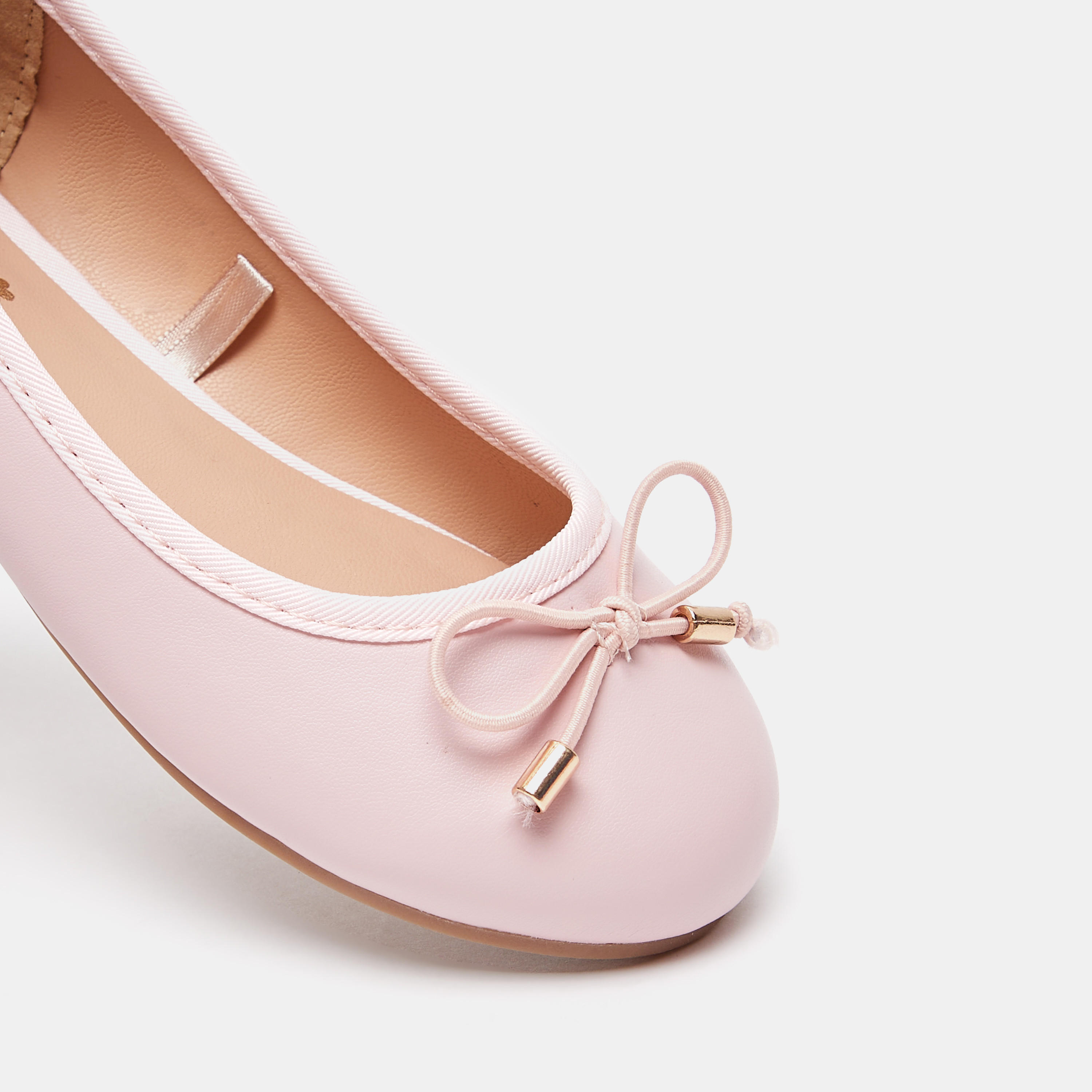 Little Missy Solid Slip-On Round Toe Ballerina Shoes with Cushioning-girls-shoes-ballerinas-image-4