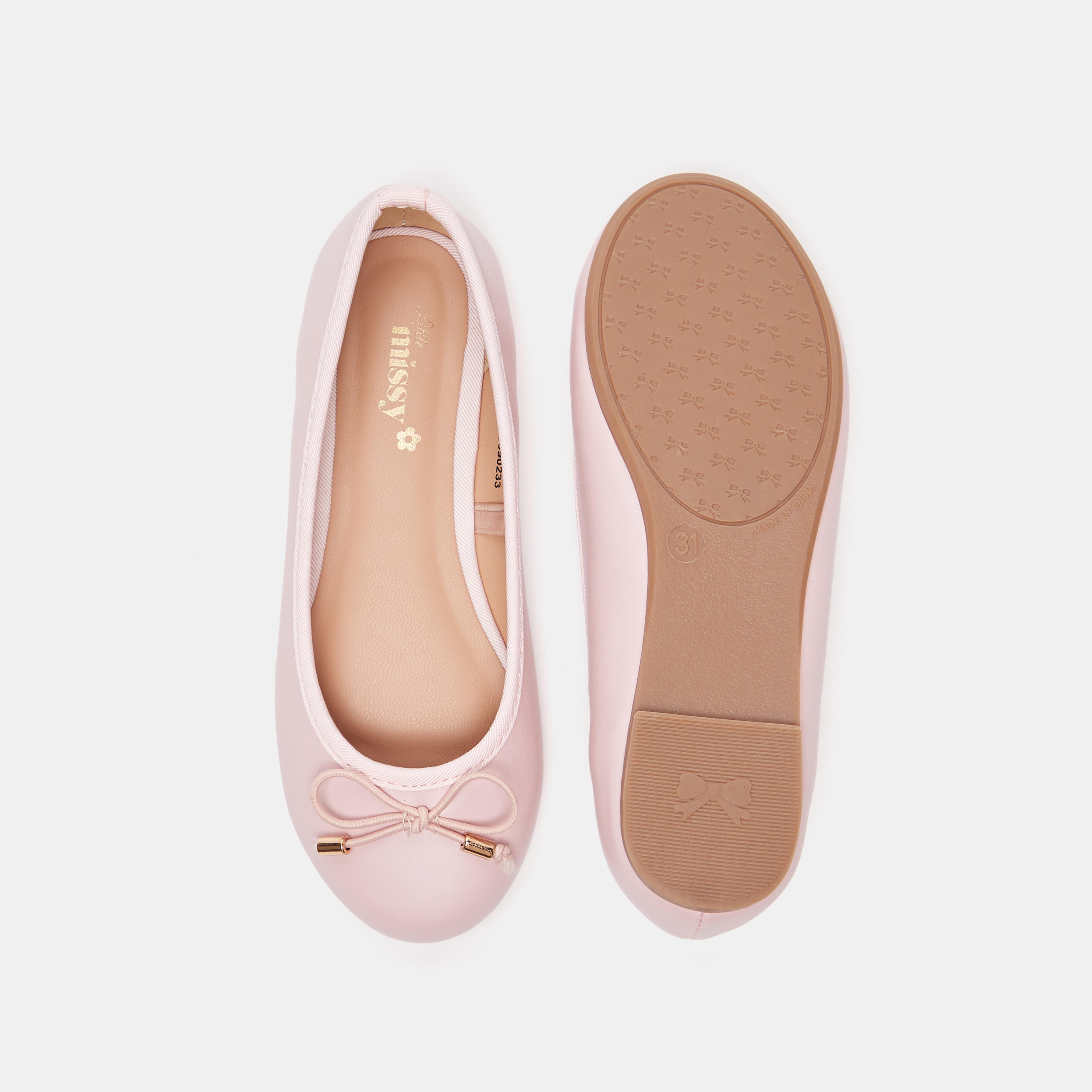 Little Missy Solid Slip-On Round Toe Ballerina Shoes with Cushioning-girls-shoes-ballerinas-image-6