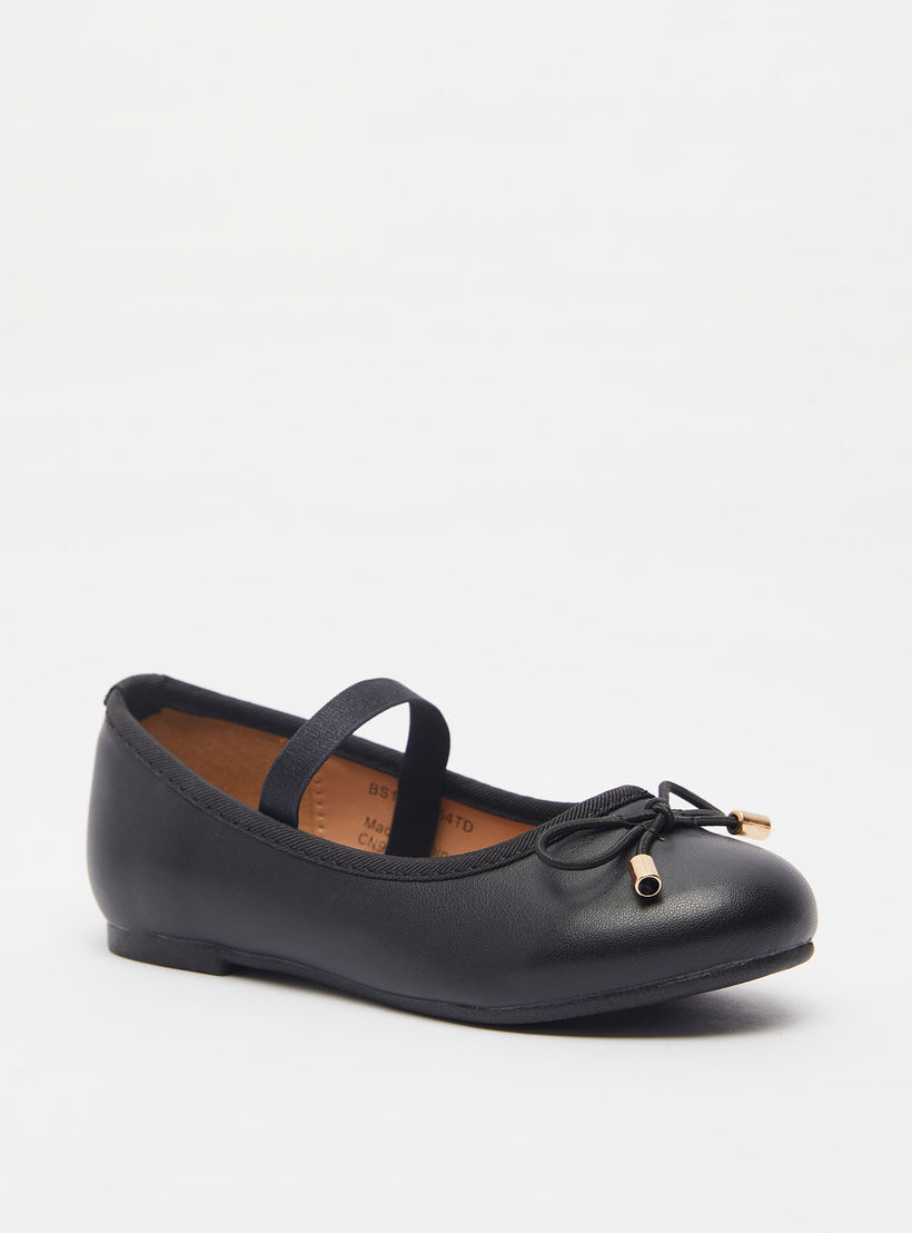 Juniors Round Toe Ballerina Shoes with Cushioning-girls-shoes-ballerinas-image-1
