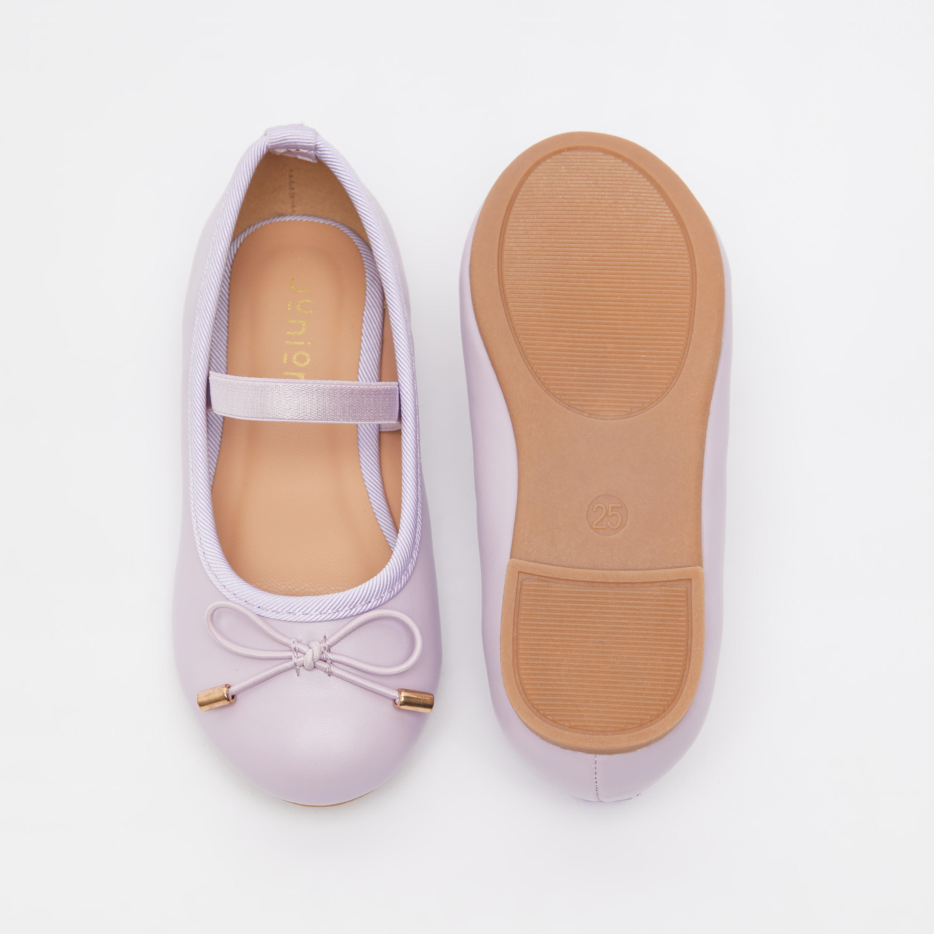 Juniors Round Toe Ballerina Shoes with Cushioning-girls-shoes-ballerinas-image-5