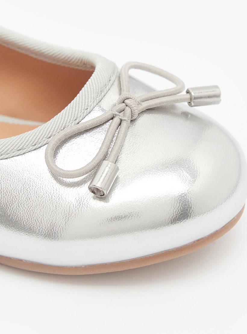 Juniors Round Toe Ballerina Shoes with Cushioning-girls-shoes-ballerinas-image-4