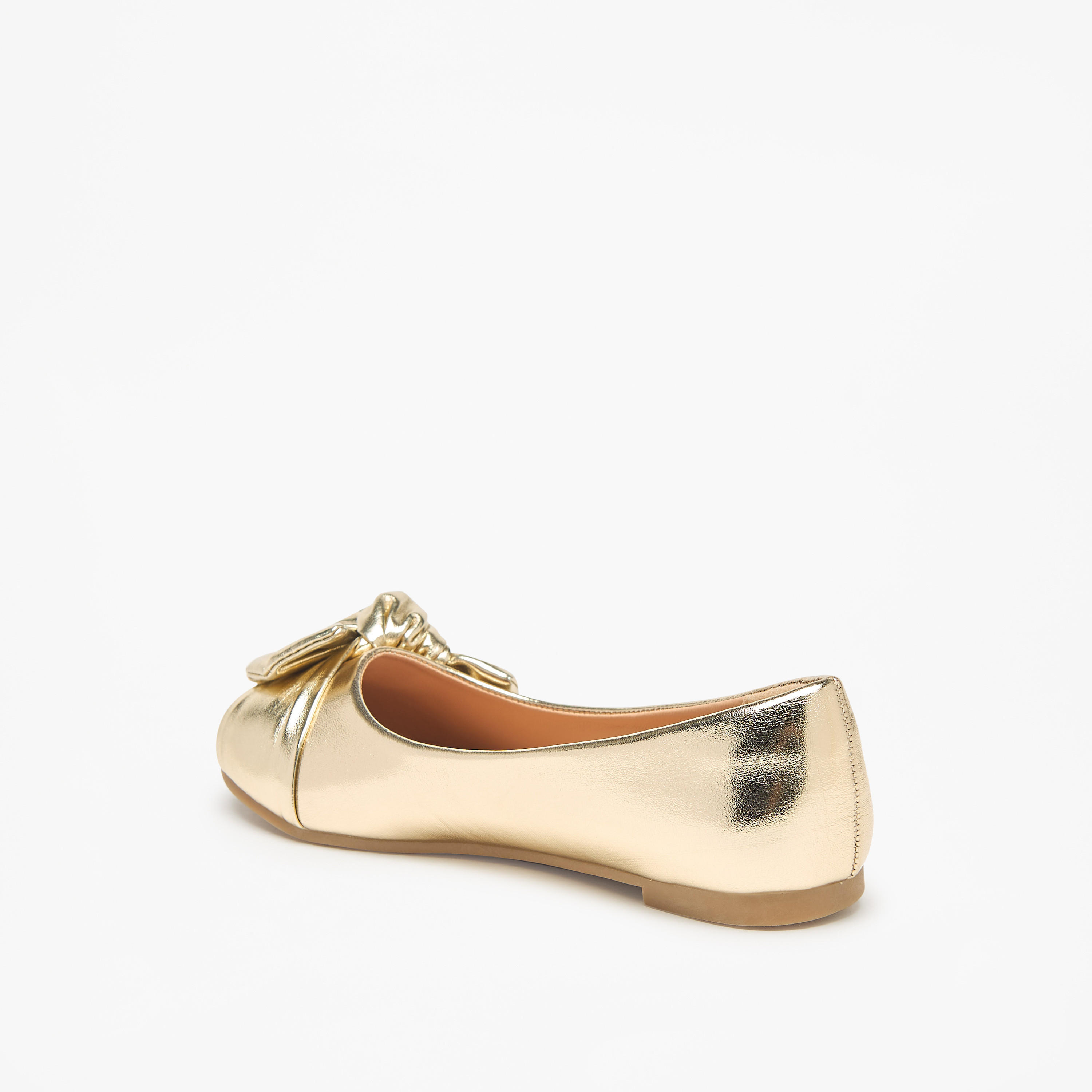 حذاء باليرينا سهل الارتداء بمقدمة مستديرة وتفاصيل فيونكة من ليتل ميسي-girls-shoes-ballerinas-image-7