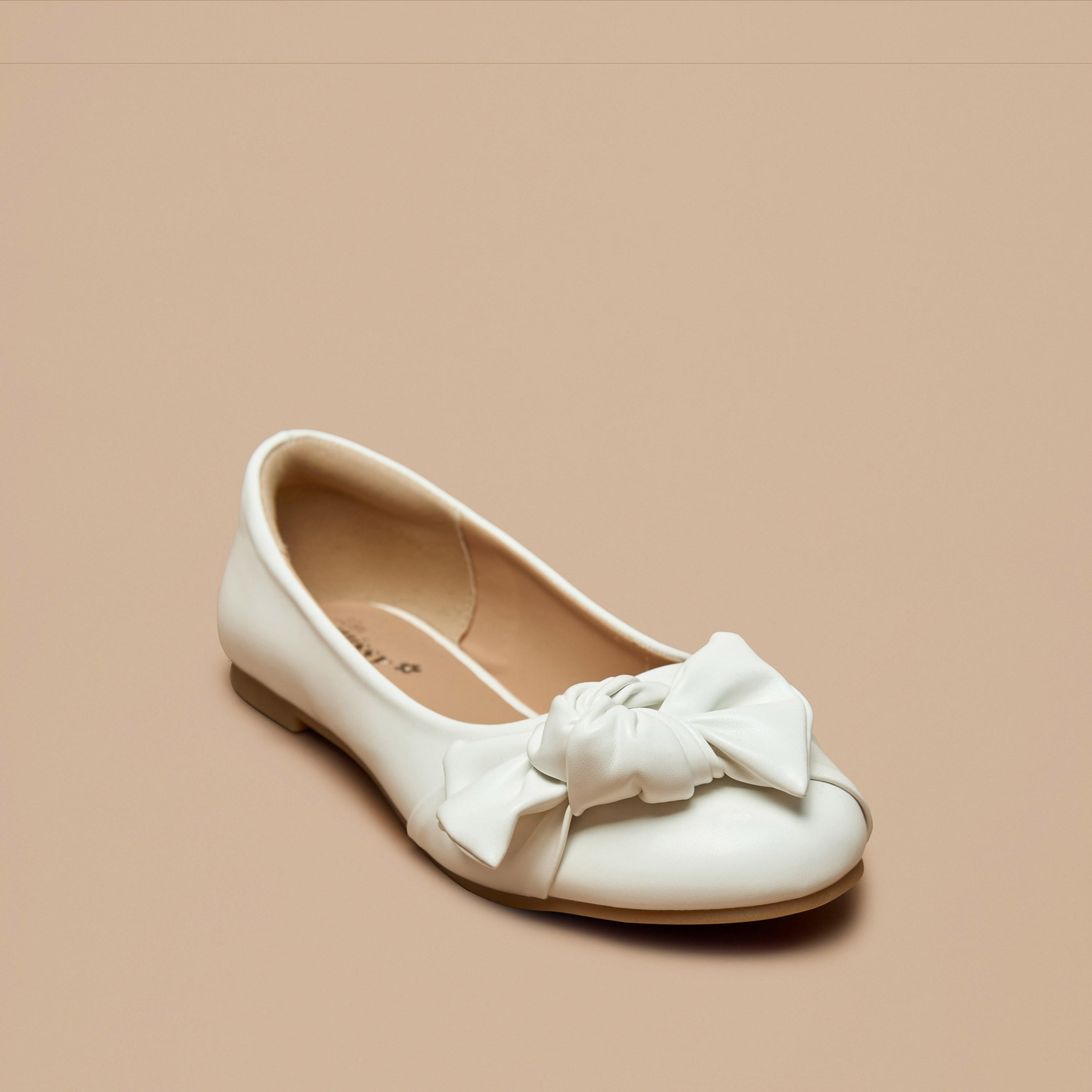 حذاء باليرينا سهل الارتداء بمقدمة مستديرة وتفاصيل فيونكة من ليتل ميسي-girls-shoes-ballerinas-image-5