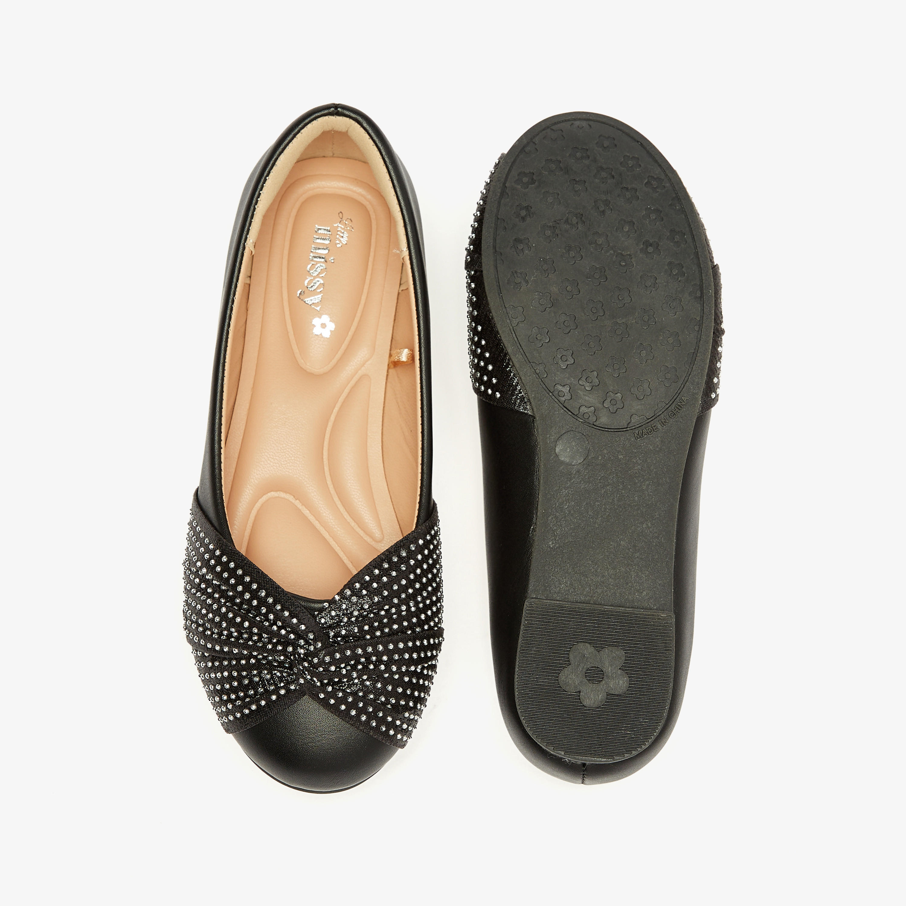 Celeste Girls' Embellished Slip-On Ballerina Shoes-girls-shoes-ballerinas-image-4