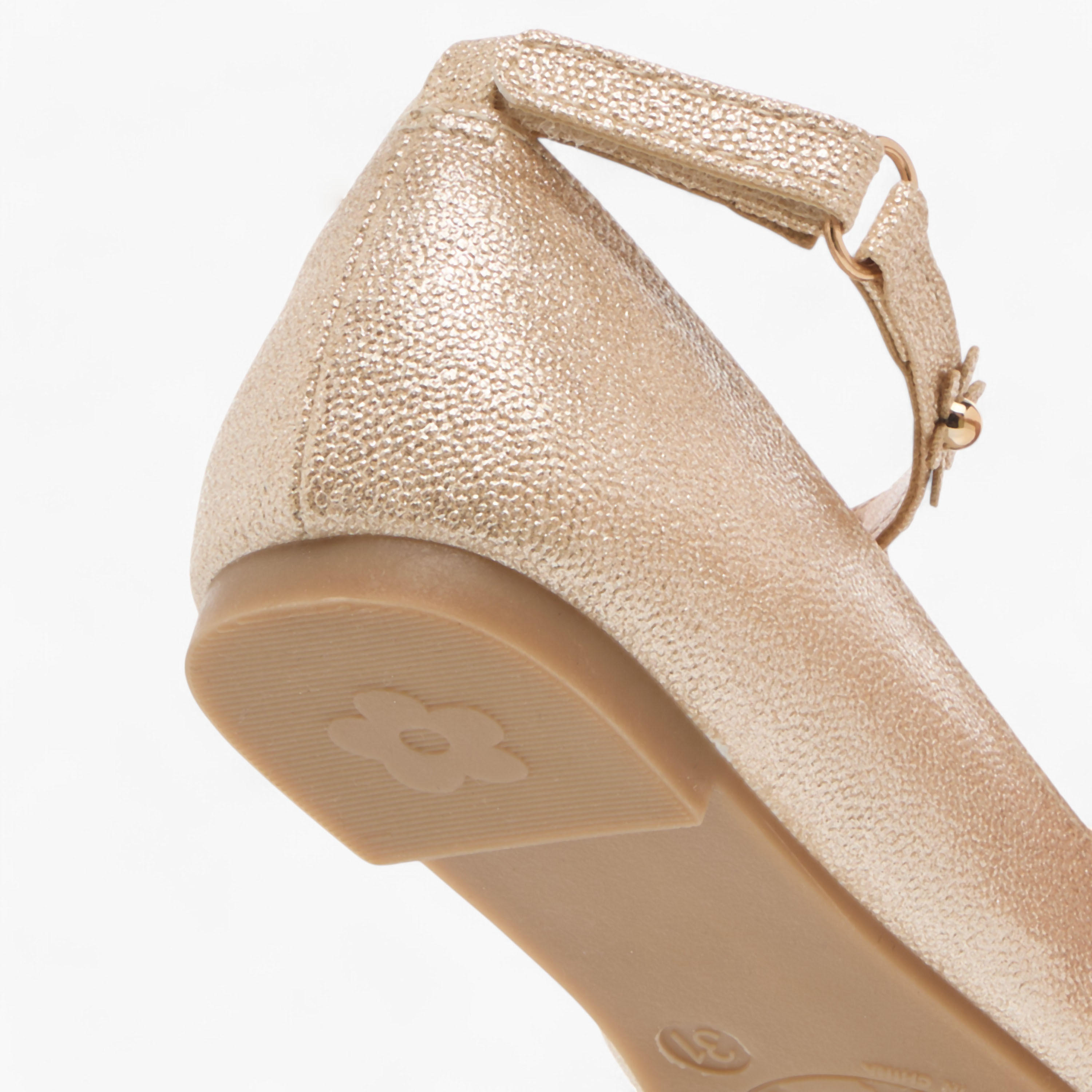 Little Missy Floral Embellished Ballerina Shoes with Hook and Loop Closure-girls-shoes-ballerinas-image-6