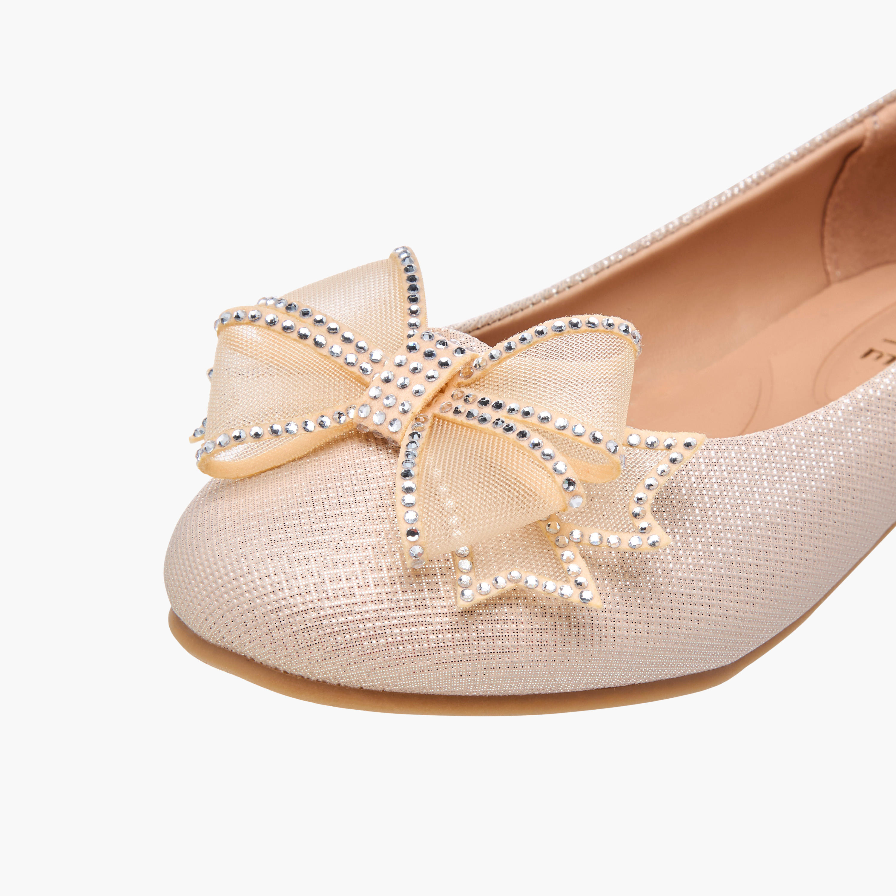 Celeste Girls' Bow Embellished Slip-On Ballerina Shoes-girls-shoes-ballerinas-image-6