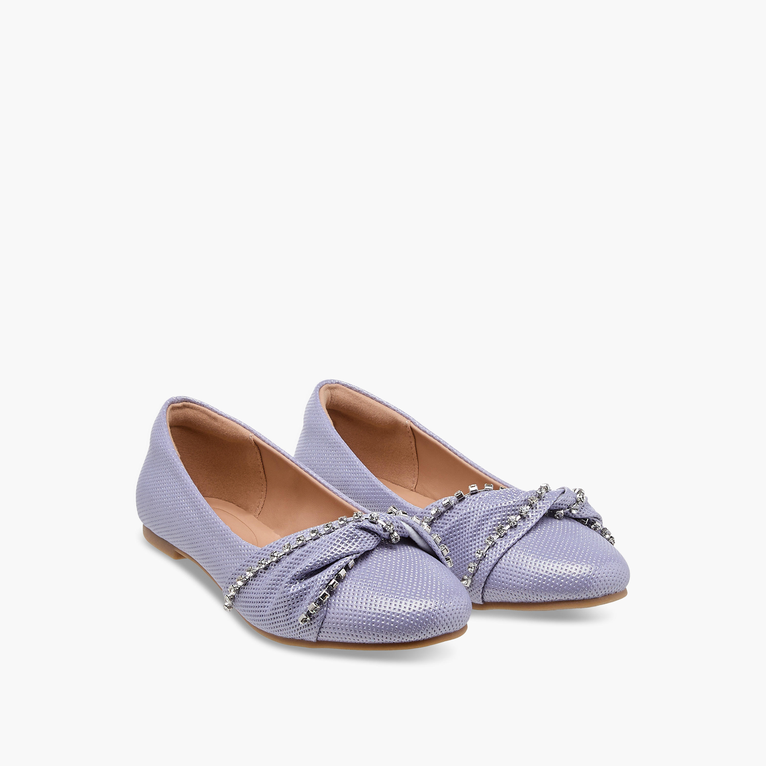 Celeste Girls' Embellished Slip-On Ballerina Shoes-girls-shoes-ballerinas-image-1