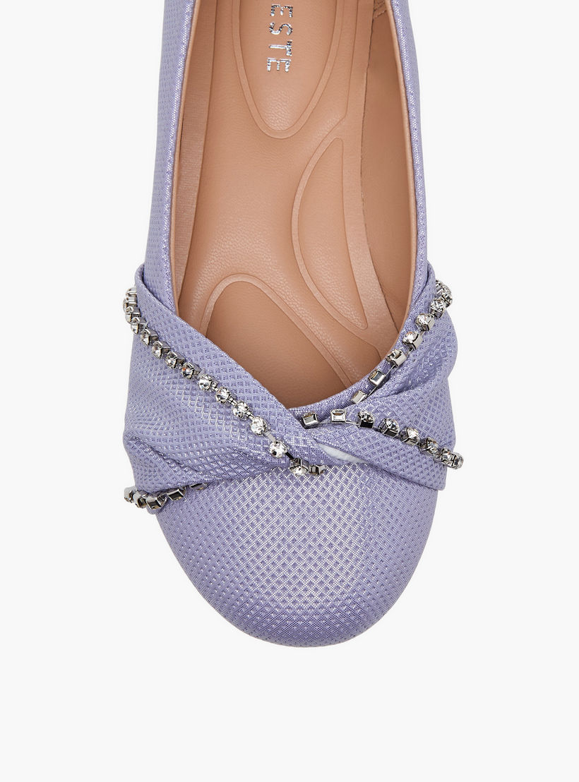 Celeste Girls' Embellished Slip-On Ballerina Shoes-girls-shoes-ballerinas-image-4