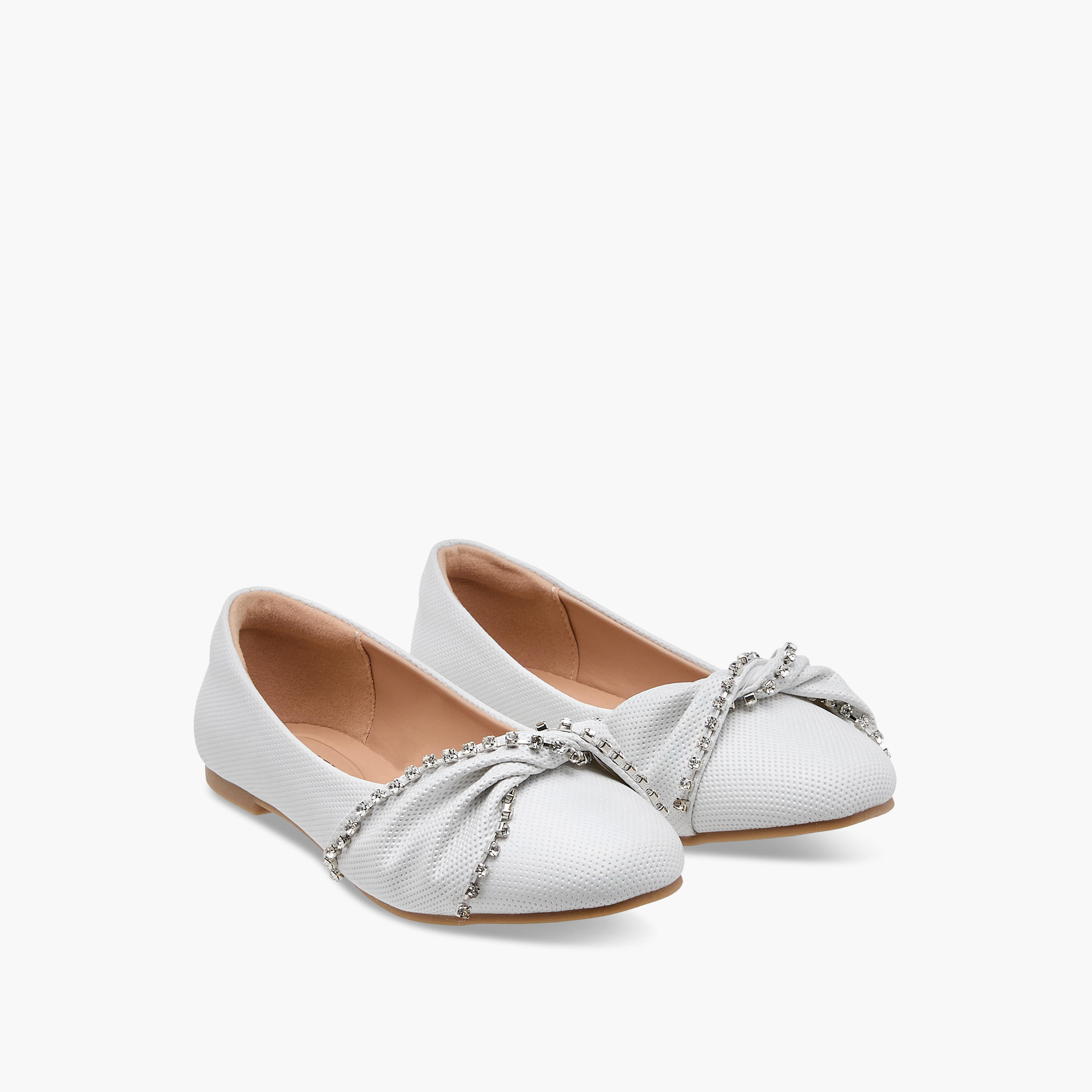 Celeste Girls' Embellished Slip-On Ballerina Shoes-girls-shoes-ballerinas-image-1