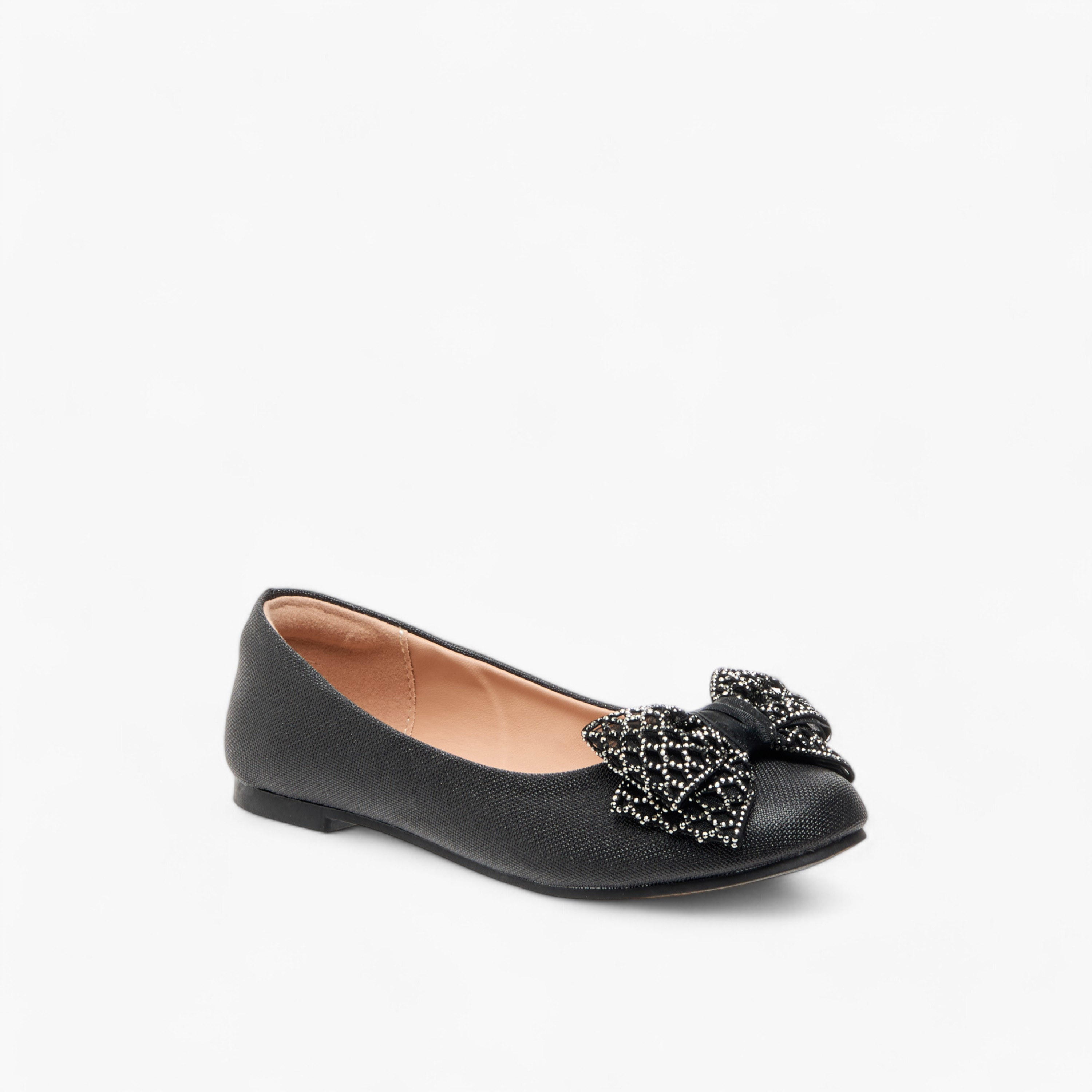 Little Missy Bow Embellished Slip-On Ballerina Shoes-girls-shoes-ballerinas-image-2