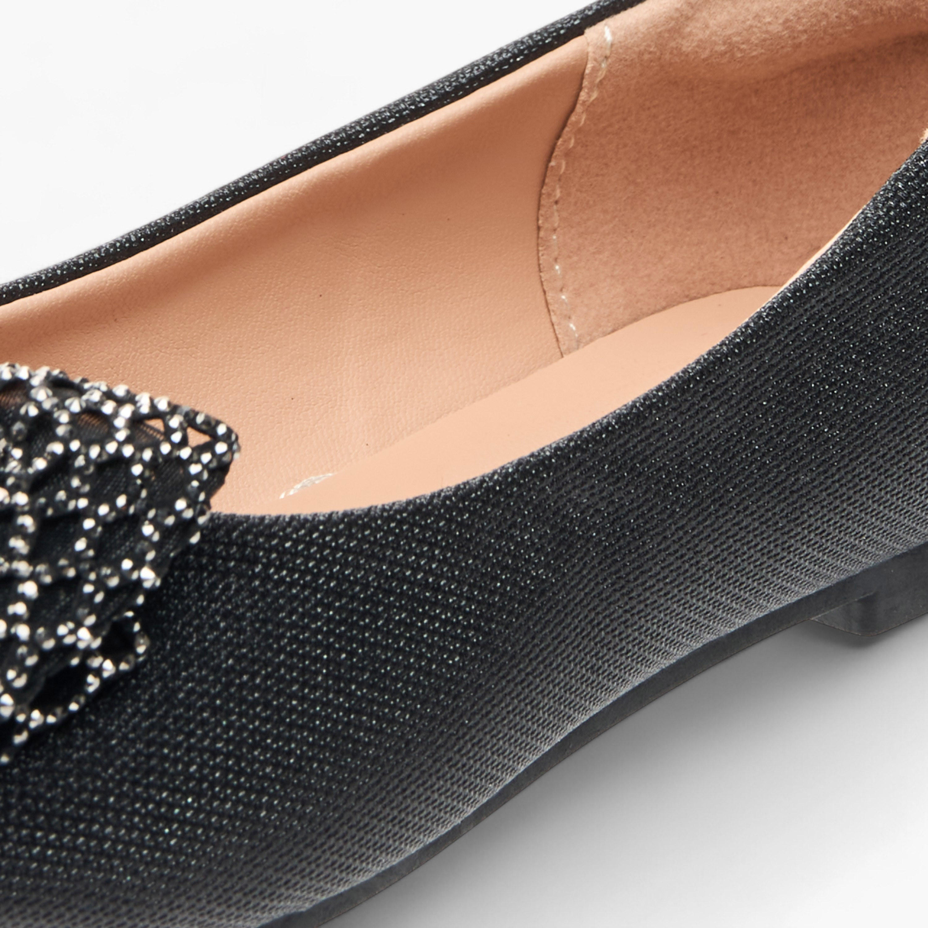 Little Missy Bow Embellished Slip-On Ballerina Shoes-girls-shoes-ballerinas-image-6