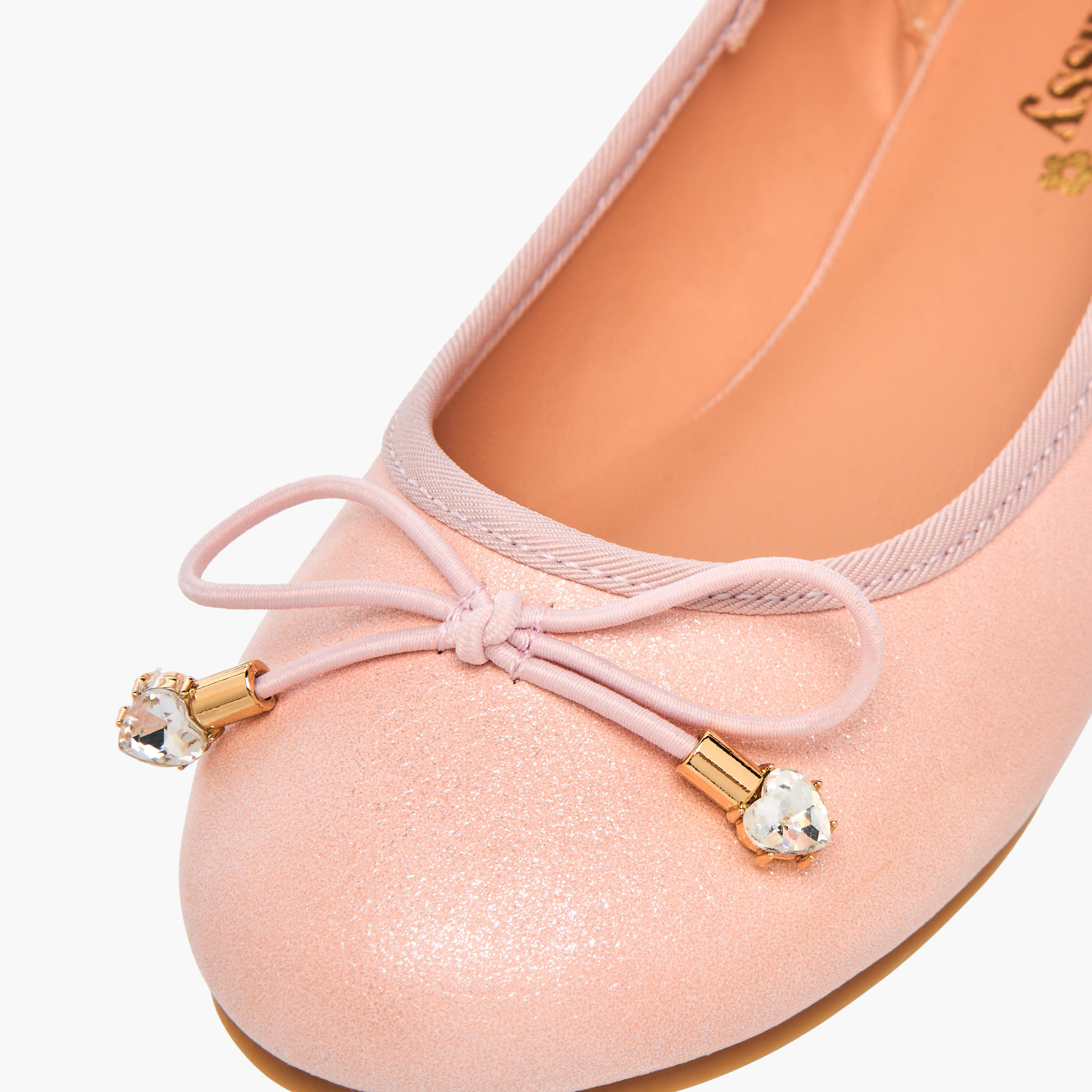 Little Missy Bow Accent Slip-On Ballerina Shoes-girls-shoes-ballerinas-image-5