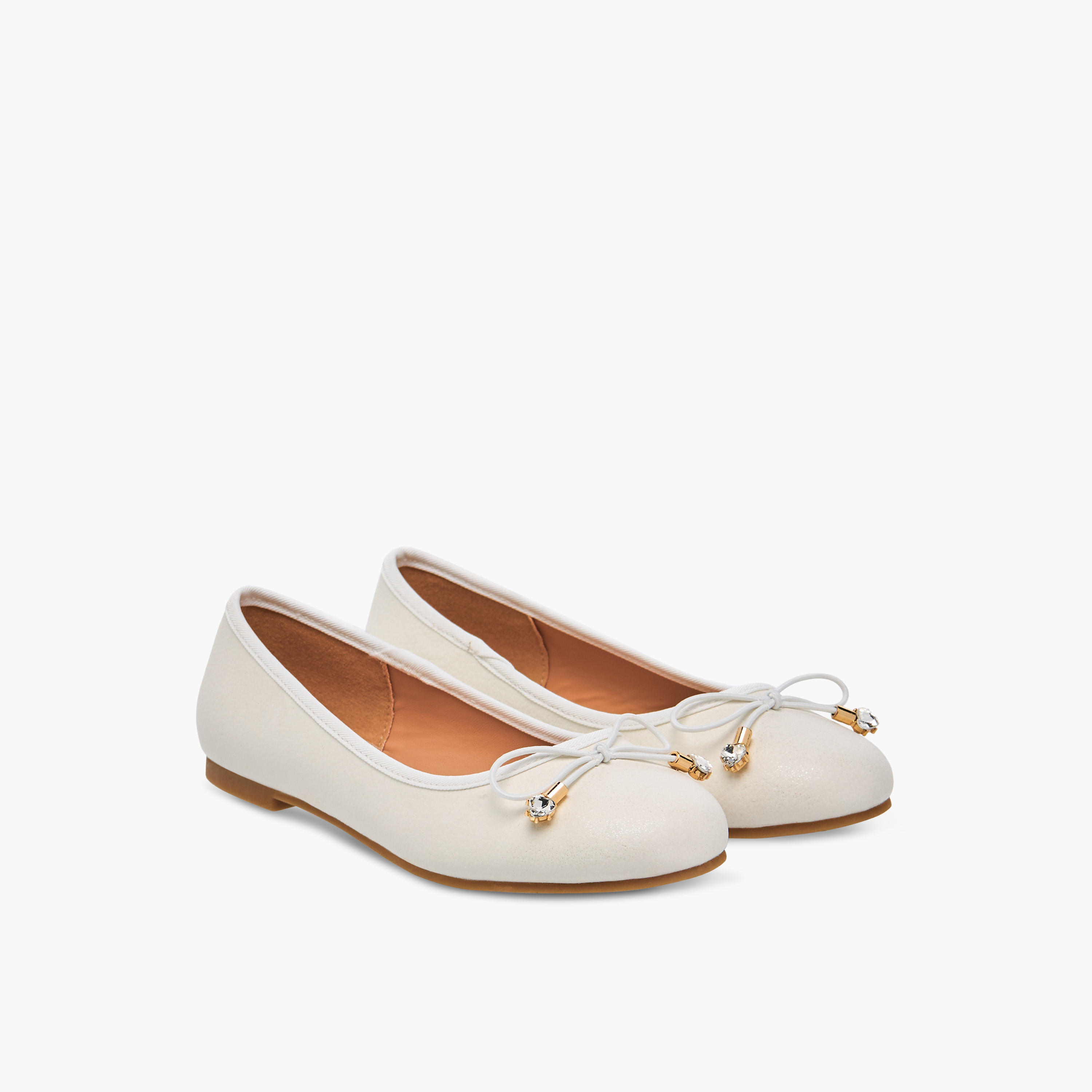 حذاء باليرينا سهل الارتداء بزينة فيونكة من ليتل ميسي-girls-shoes-ballerinas-image-1