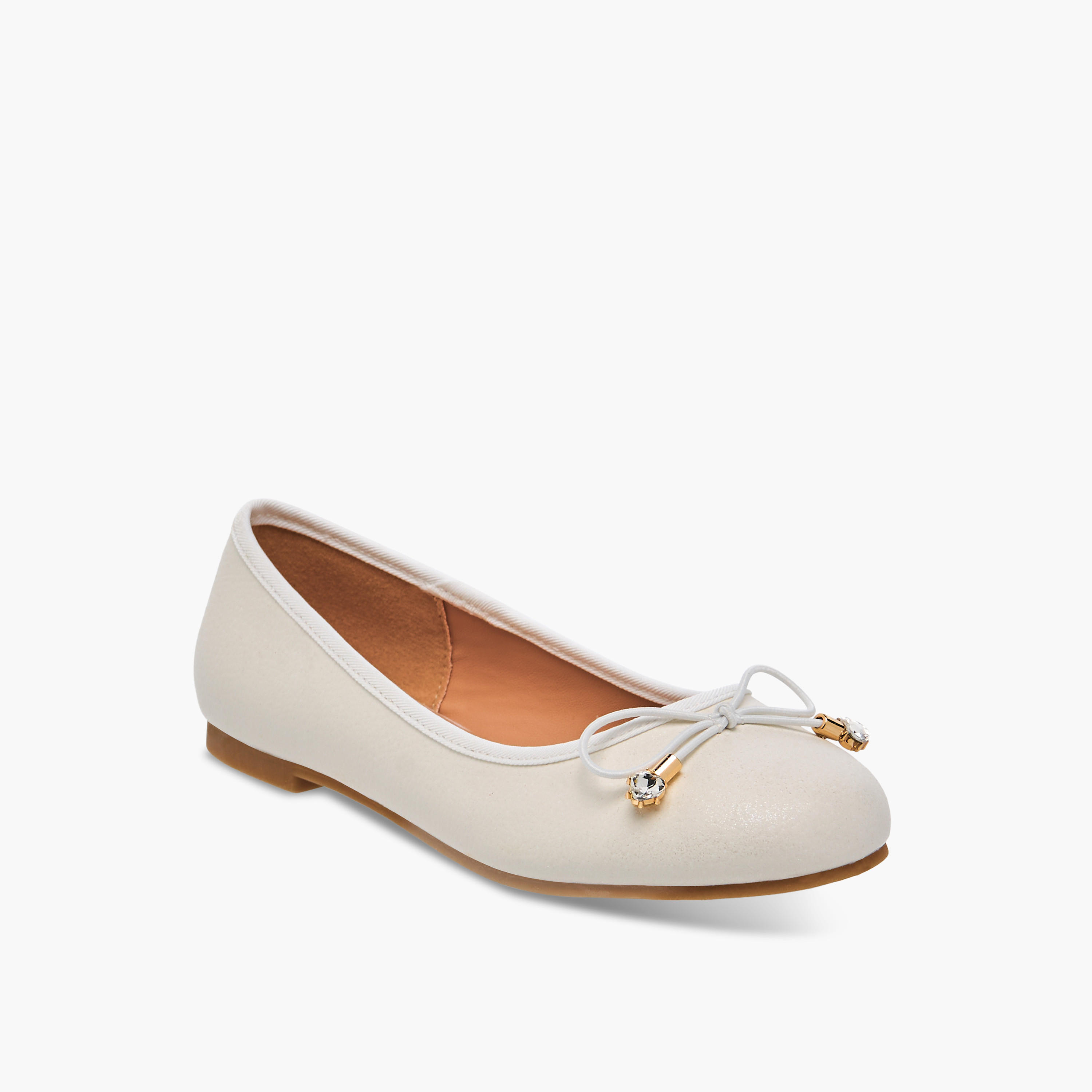 حذاء باليرينا سهل الارتداء بزينة فيونكة من ليتل ميسي-girls-shoes-ballerinas-image-2