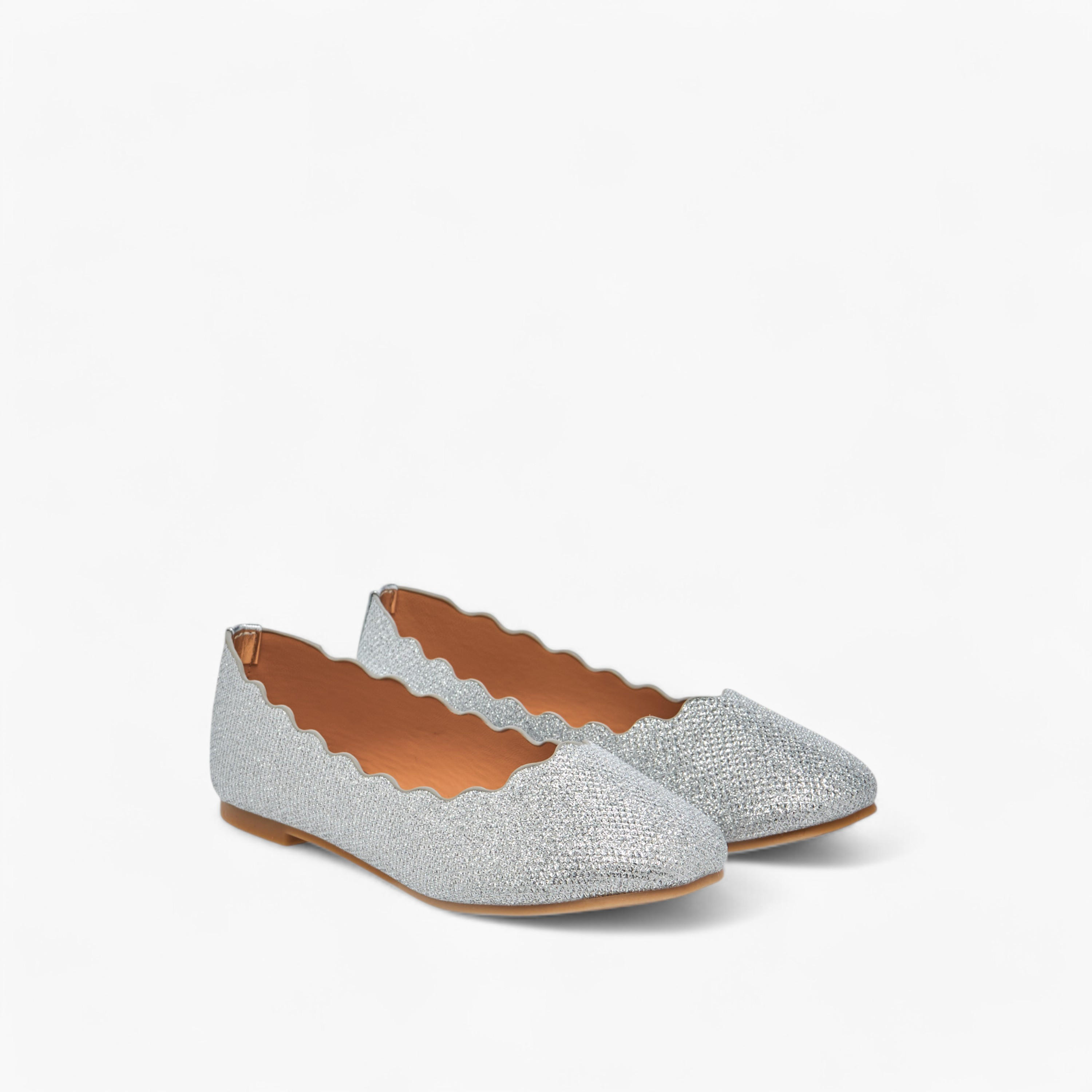 Little Missy Embellished Slip-On Ballerina Shoes with Scallop Detail-girls-shoes-ballerinas-image-1