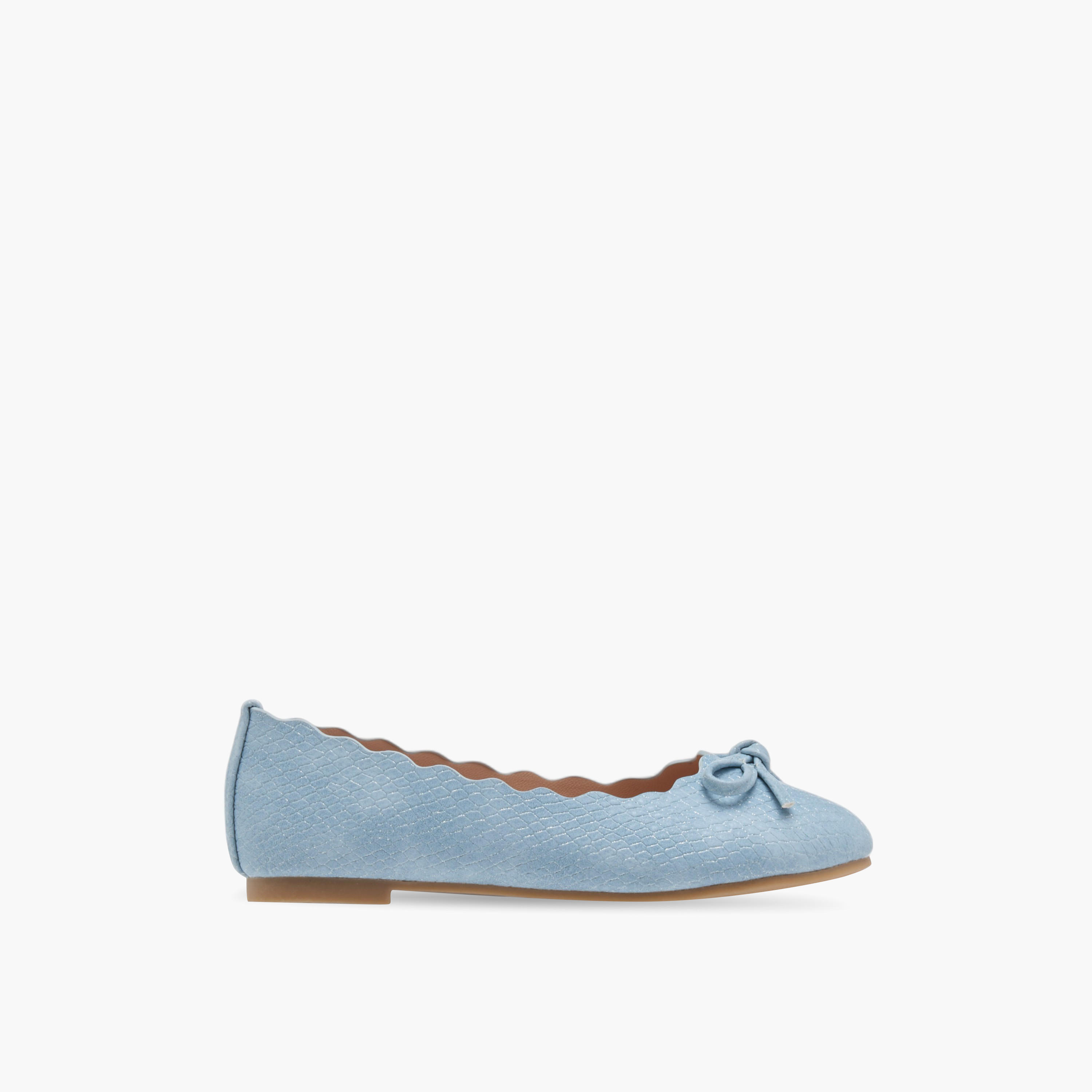 Little Missy Bow Accent Slip-On Ballerina Shoes with Scallop Detail-girls-shoes-ballerinas-image-3