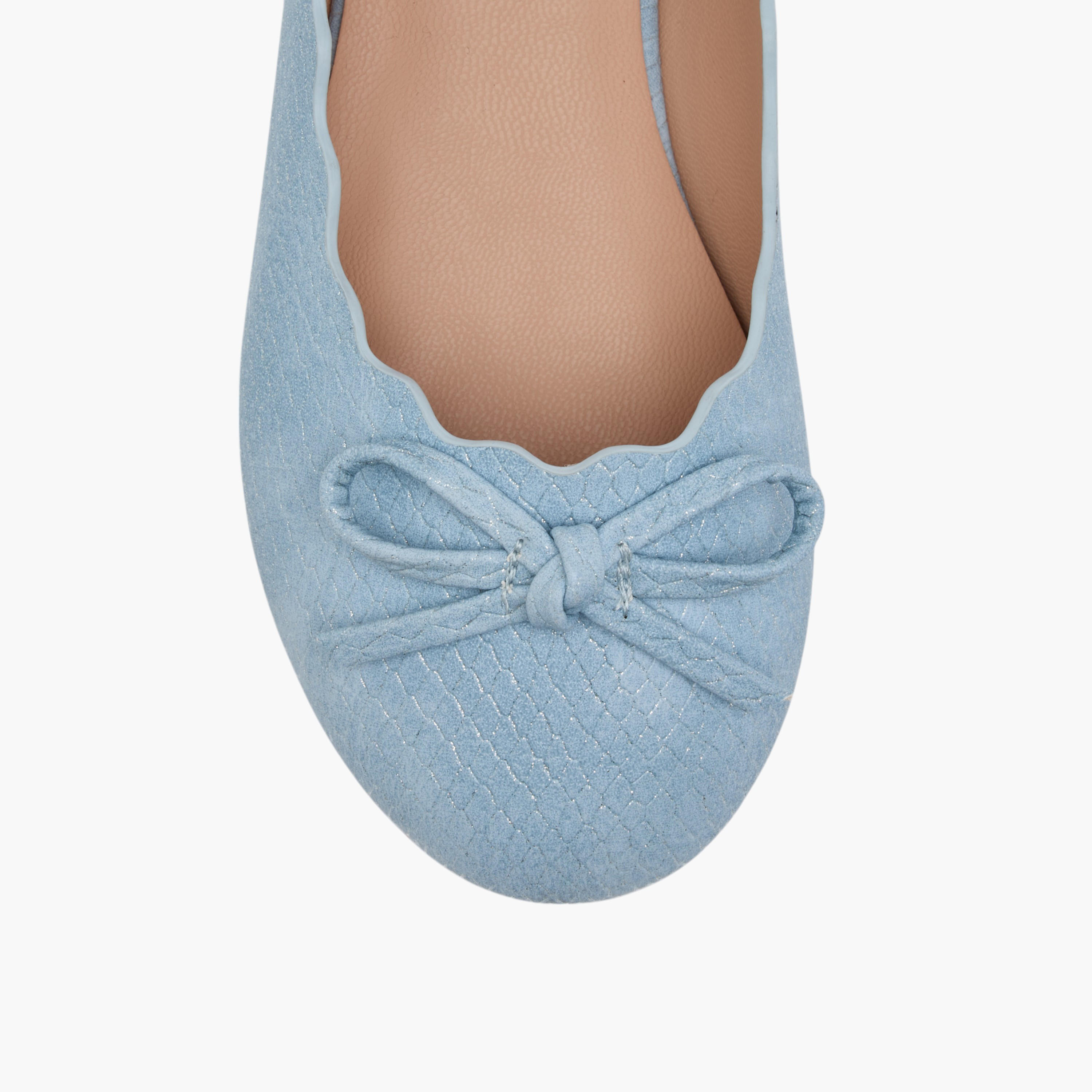 Little Missy Bow Accent Slip-On Ballerina Shoes with Scallop Detail-girls-shoes-ballerinas-image-4