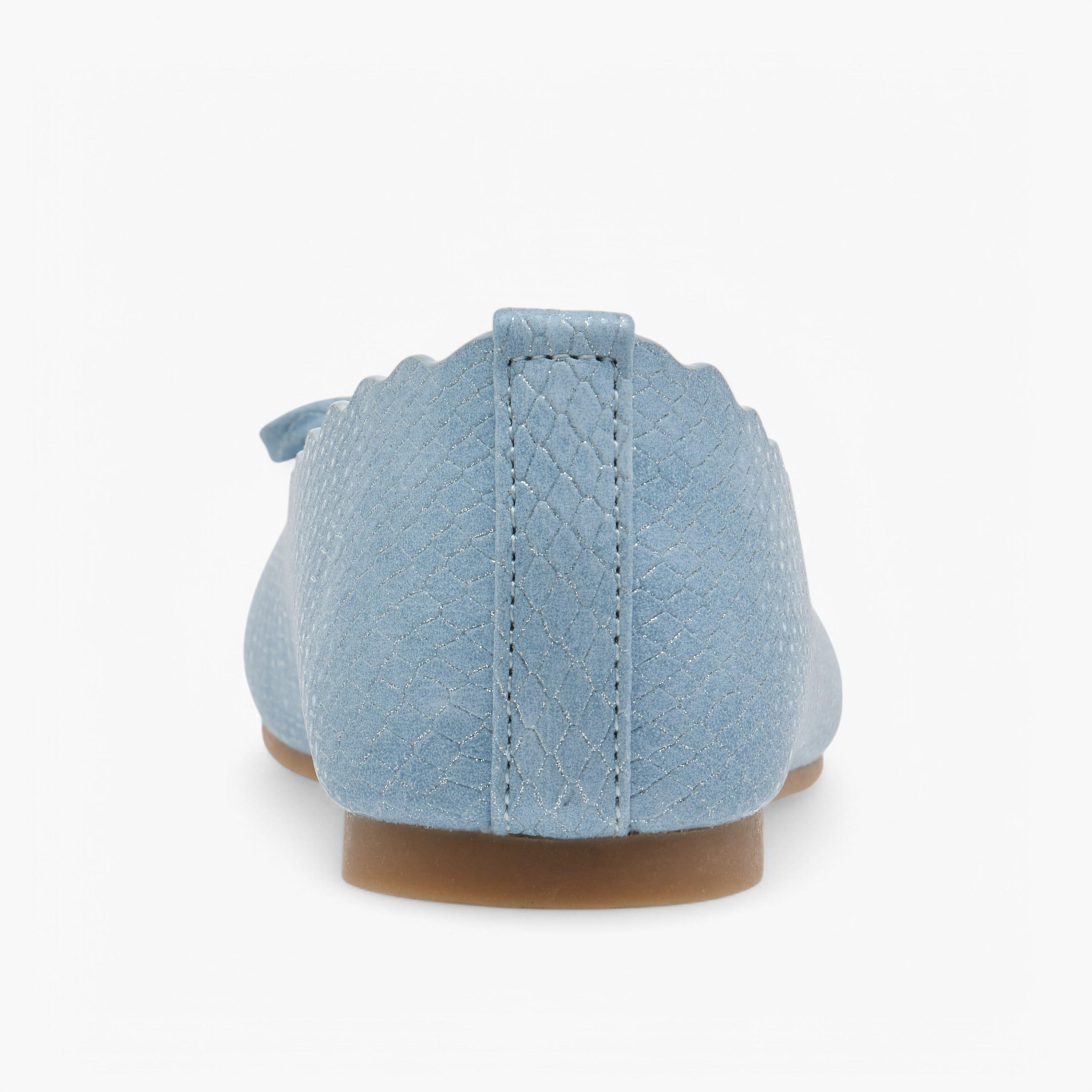 Little Missy Bow Accent Slip-On Ballerina Shoes with Scallop Detail-girls-shoes-ballerinas-image-5
