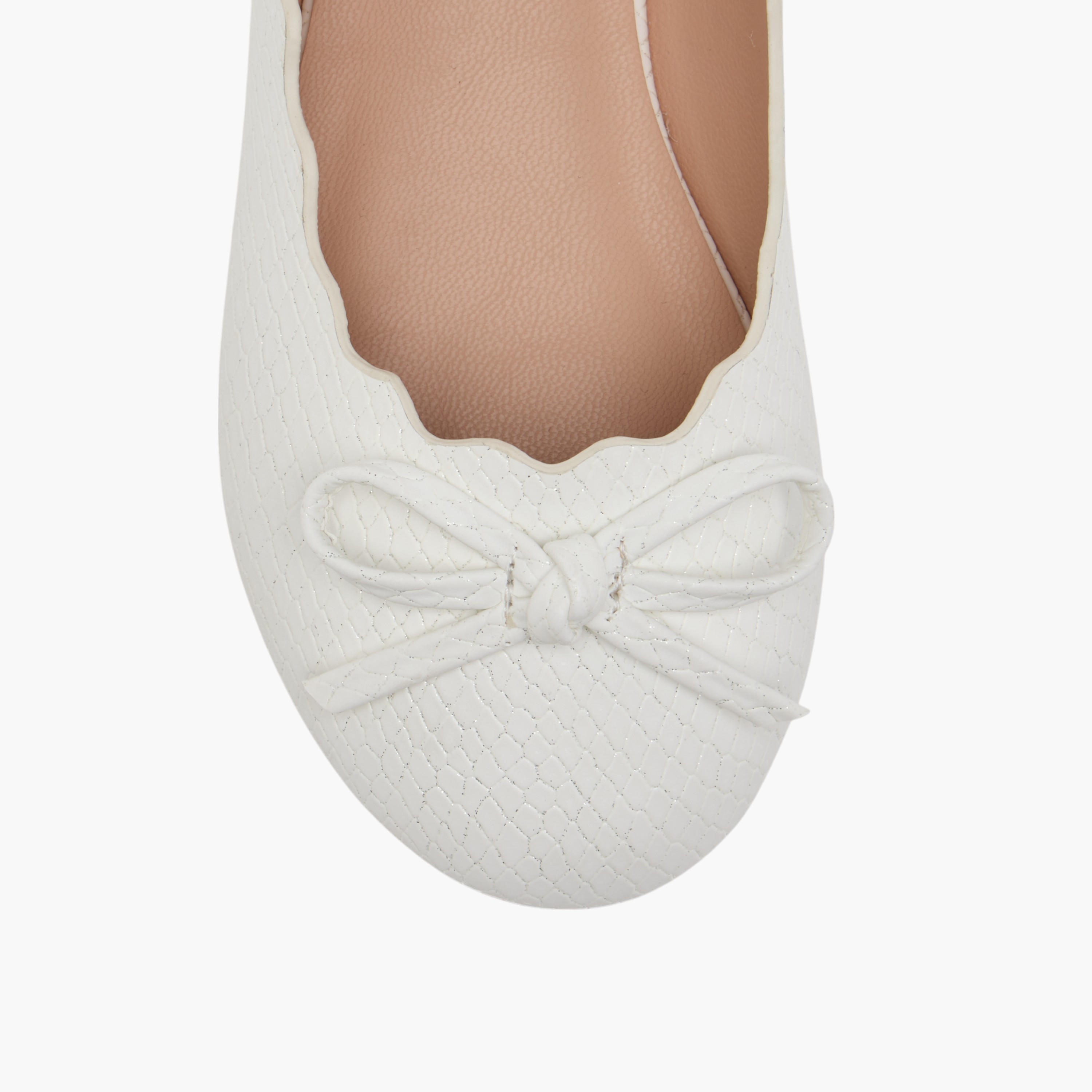 Little Missy Bow Accent Slip-On Ballerina Shoes with Scallop Detail-girls-shoes-ballerinas-image-4